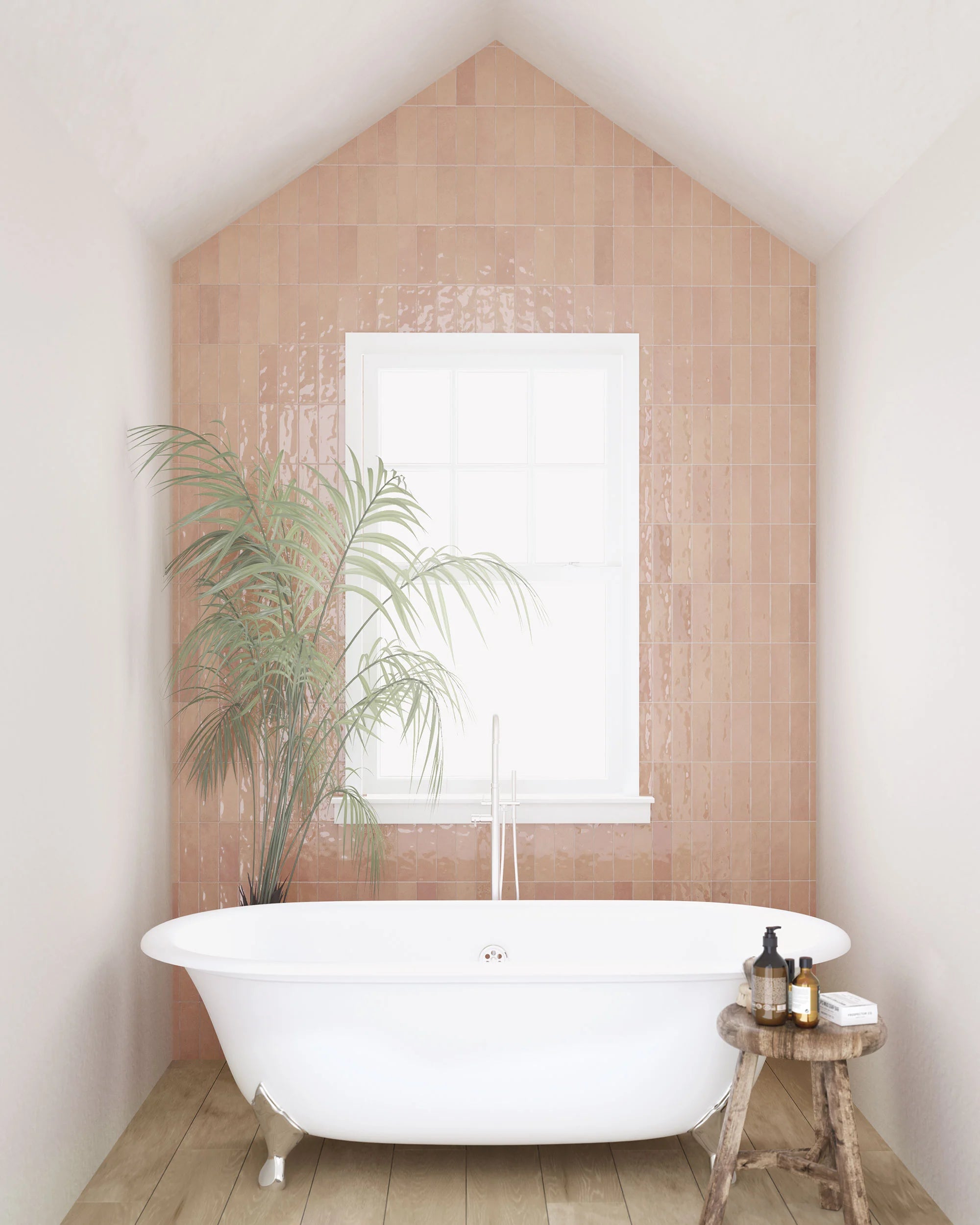 BESTILE Nolita Rosa Glossy Porcelain Wall Tile 6.5 x 20cm