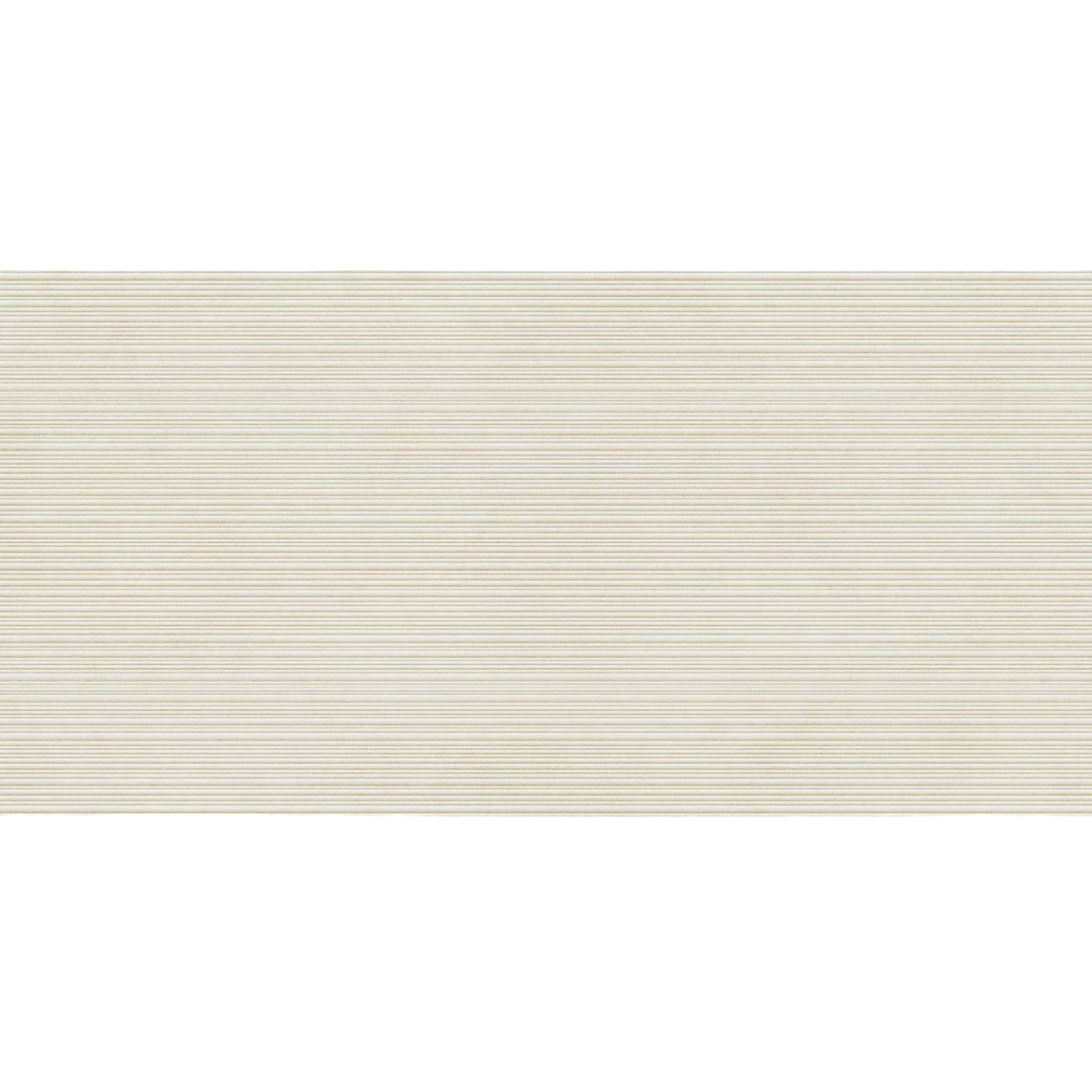 Nuances Bianco Fluted Decor Porcelain Tile 60x120cm Matt