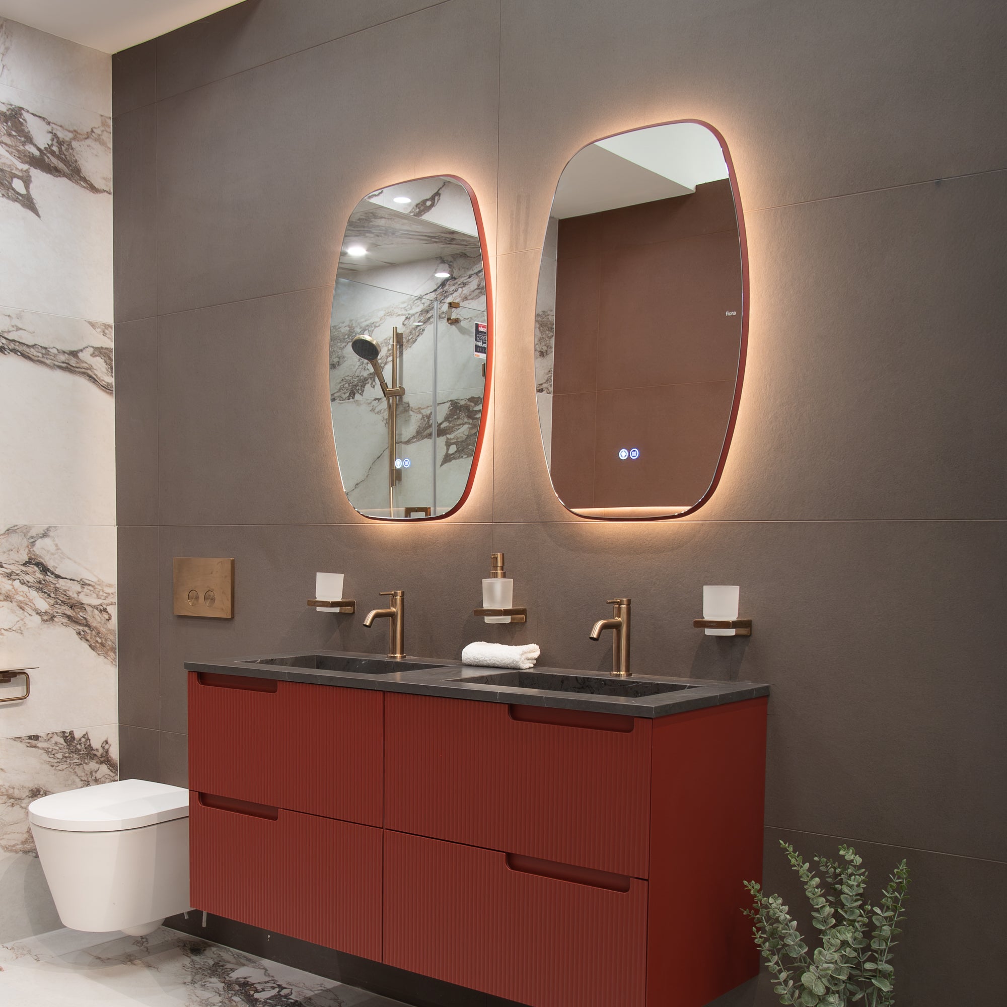 Nuances Marrone Concrete Effect Porcelain Tile 60x120cm Matt