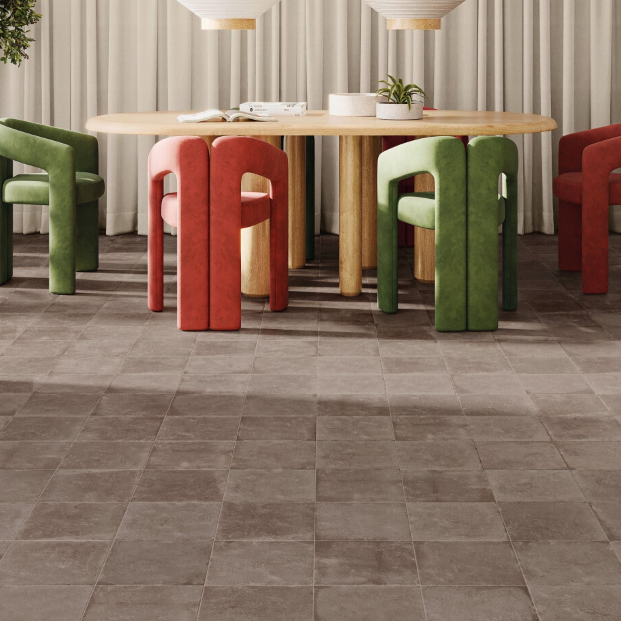 Harmony Pangea Chocolate Plain Porcelain Tile 22x22cm Matt Patterns