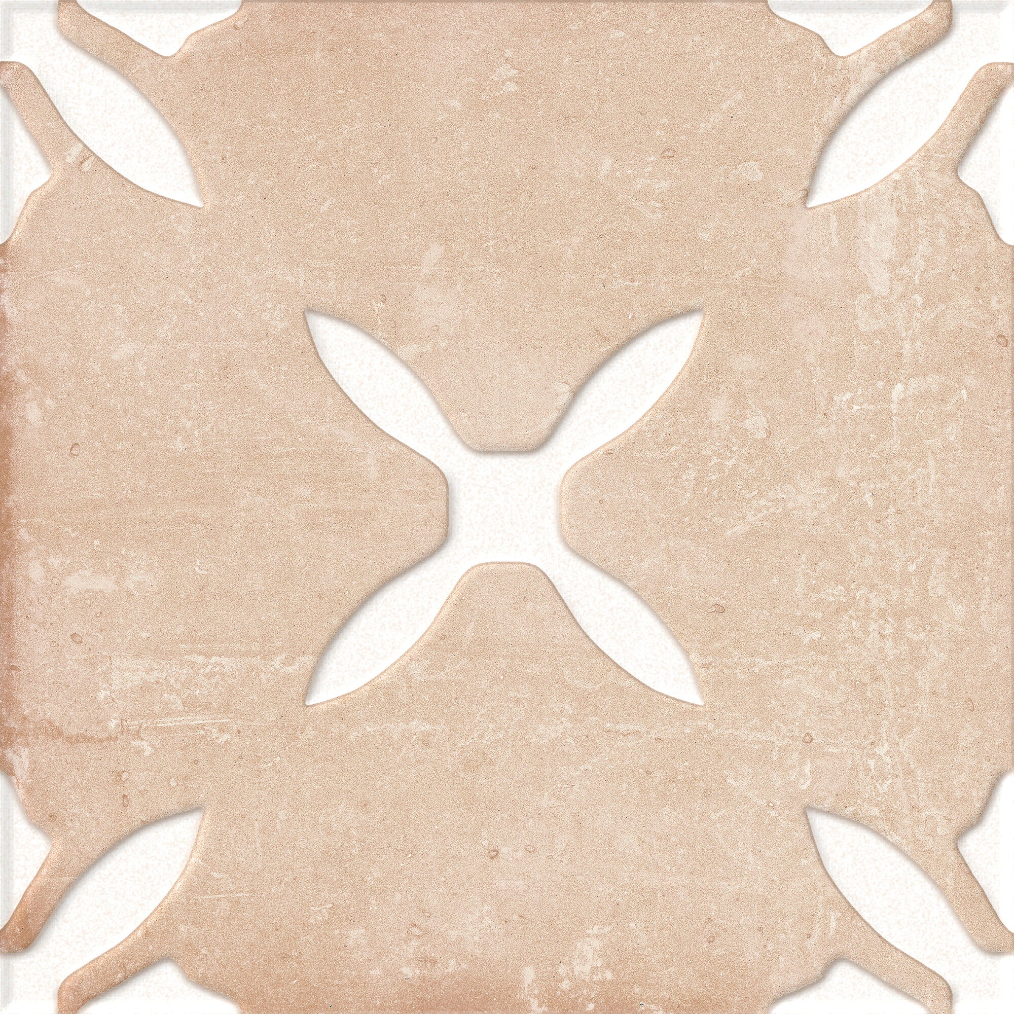 Harmony Pangea Sand Flower Pattern Porcelain Tile 22x22cm Matt