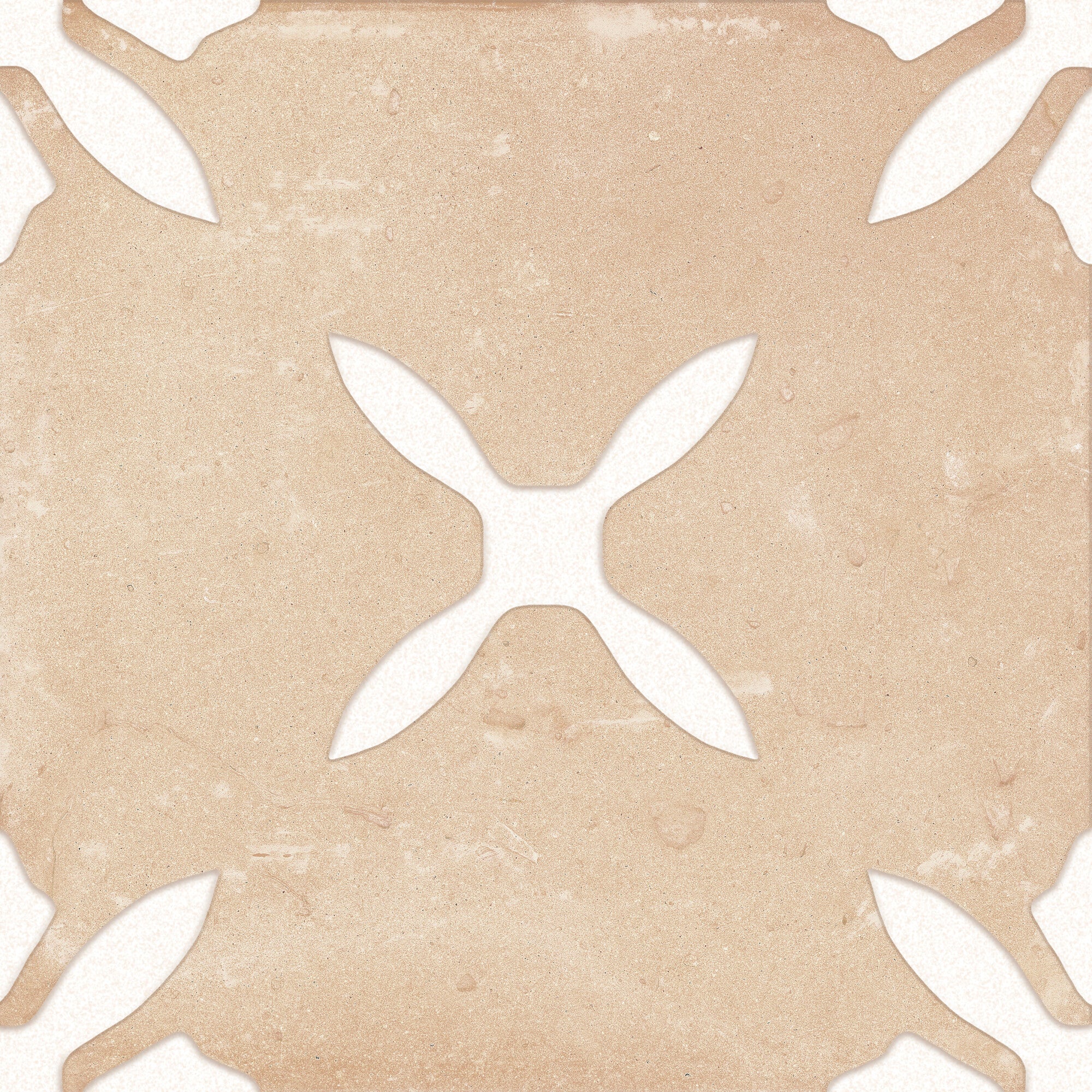 Harmony Pangea Sand Flower Pattern Porcelain Tile 22x22cm Matt