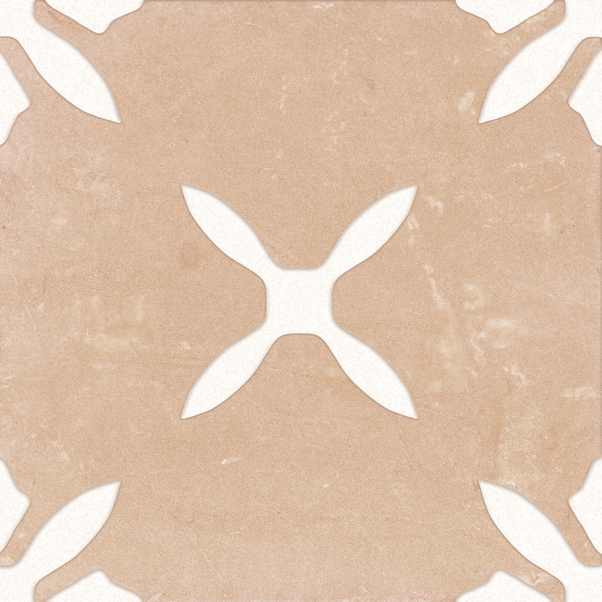Harmony Pangea Sand Flower Pattern Porcelain Tile 22x22cm Matt