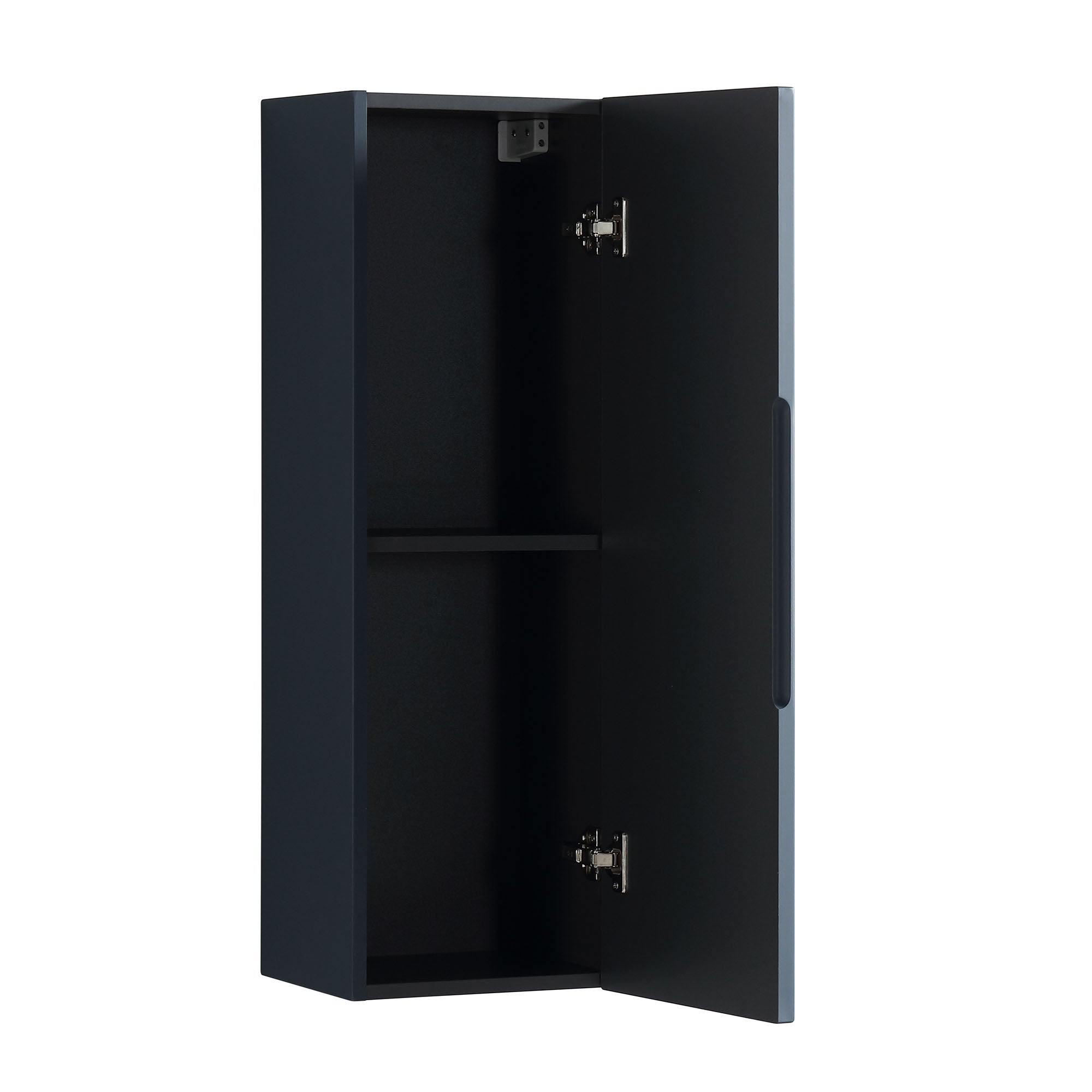 pisa wall mounted tall storage cabinet midnight shadow
