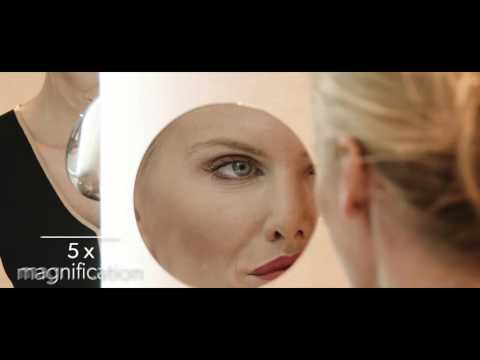 Hib Eclipse Round LED Magnifying Make-Up Mirror Deluxe Bathroom