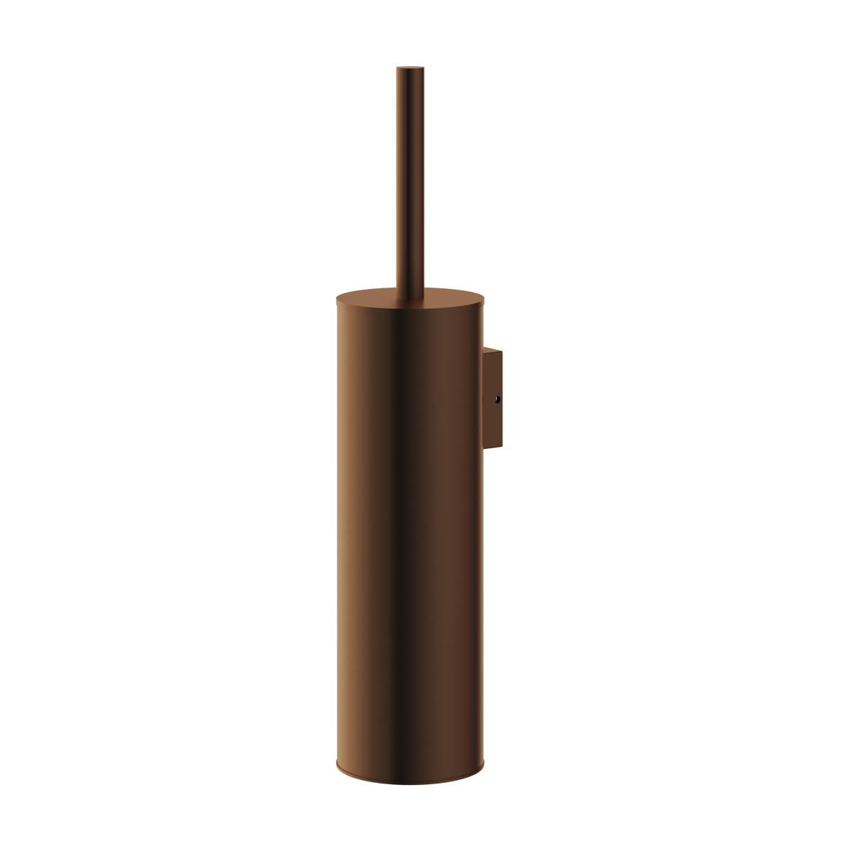 Rensa Wall-Mounted Toilet Brush Holder (with Brush) in brushed bronze finish, supplied by Deluxe Bathrooms.