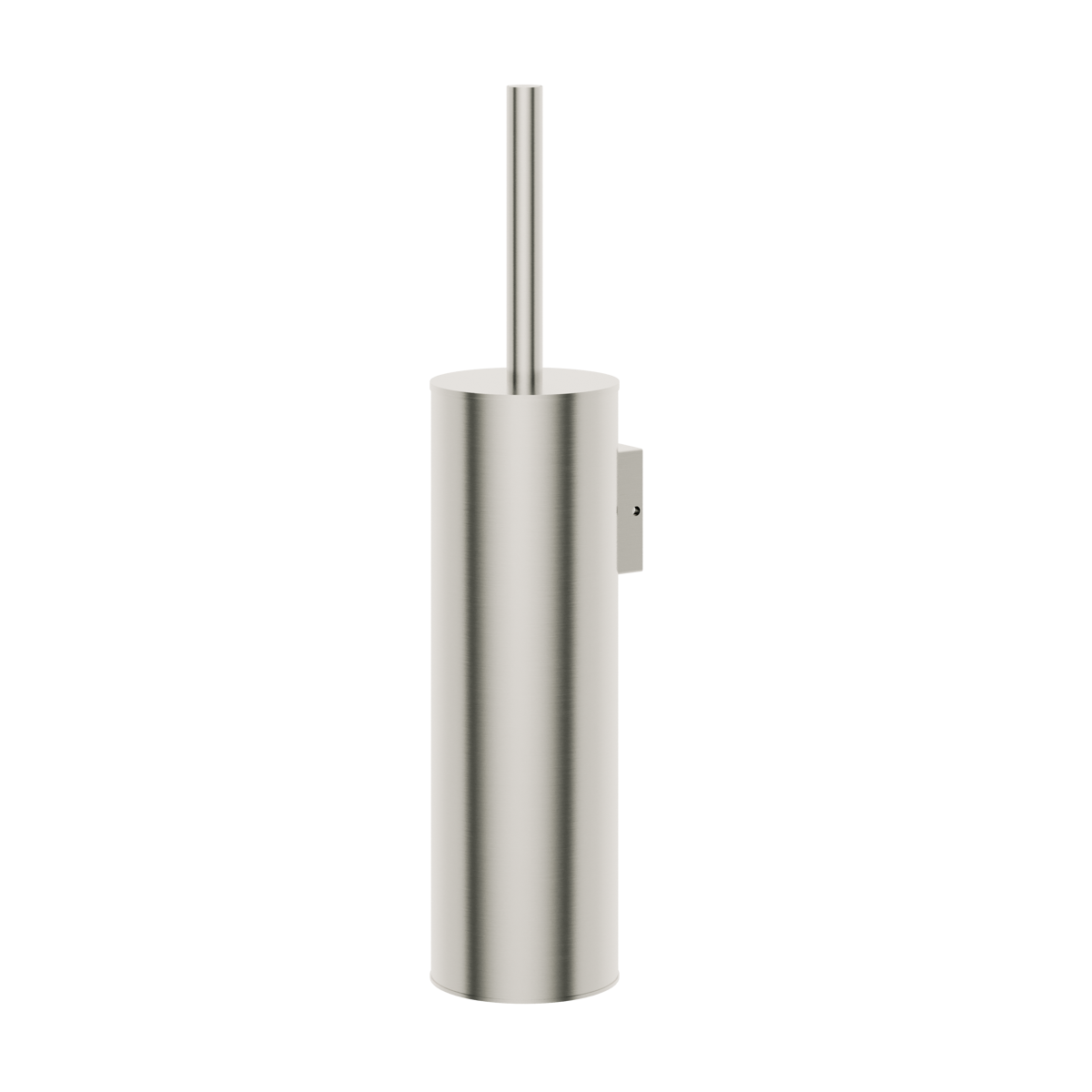 Rensa Wall-Mounted Toilet Brush Holder (with Brush) in brushed nickel finish, supplied by Deluxe Bathrooms.