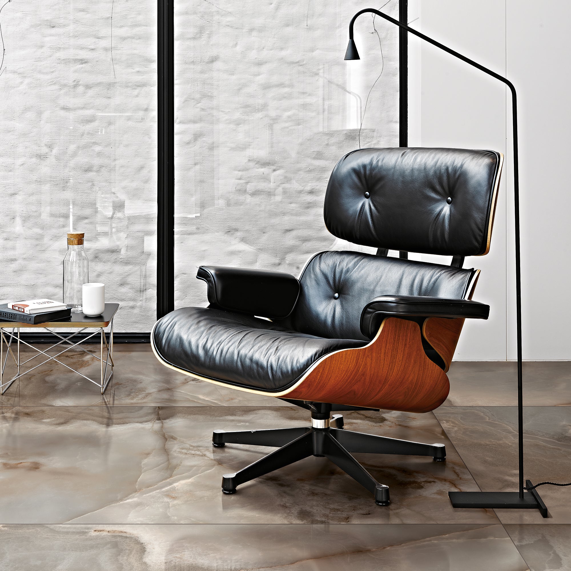 Rêves Choco Onyx Effect Porcelain Tile 60x120cm Gloss