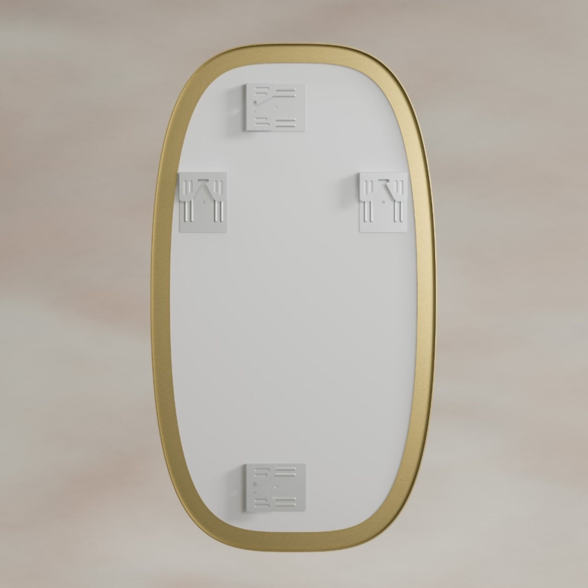 Shore Barrel Bathroom Mirror Brushed Brass