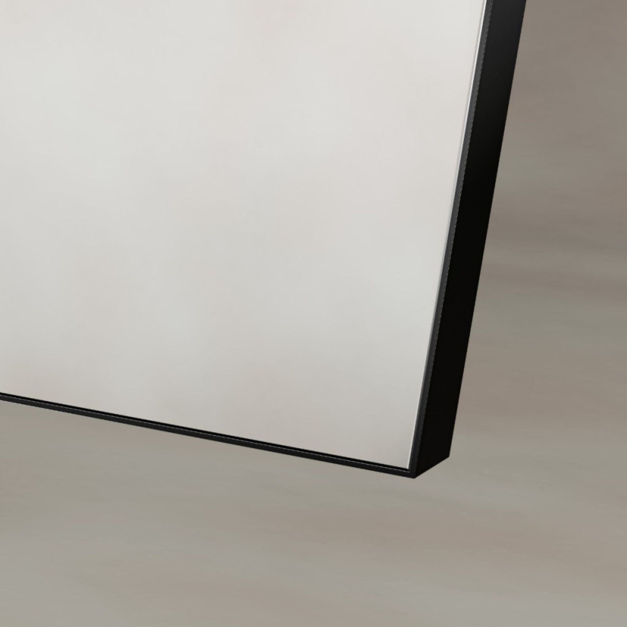 Shore Oblique Hex Bathroom Mirror - Matt Black