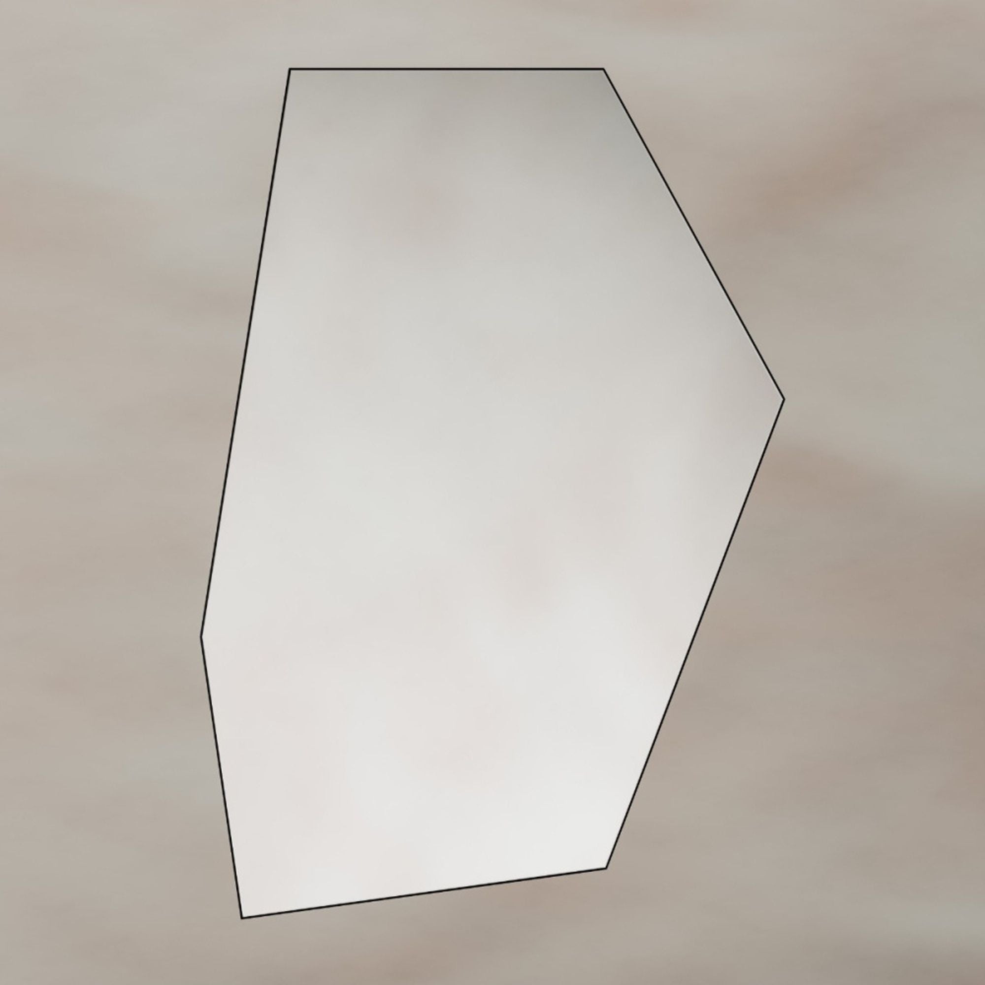 Shore Oblique Hex Bathroom Mirror - Matt Black