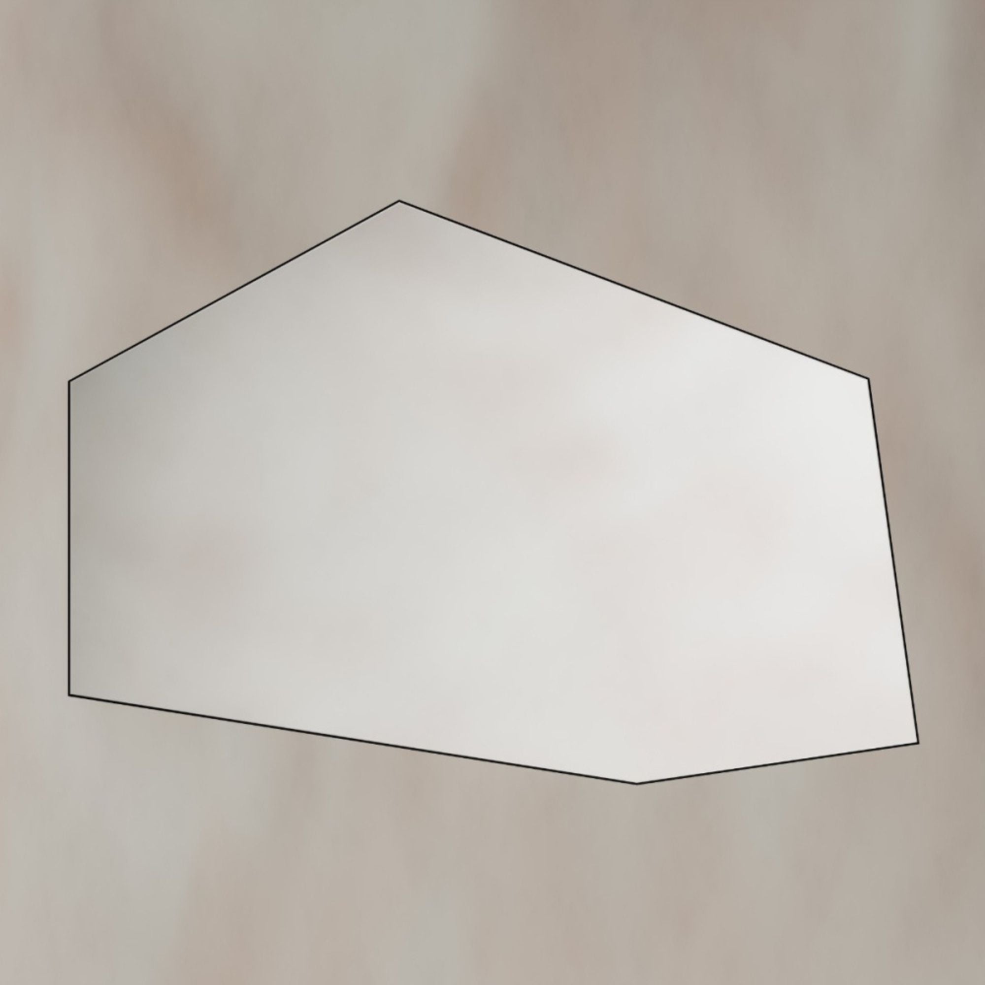 Shore Oblique Hex Bathroom Mirror - Matt Black