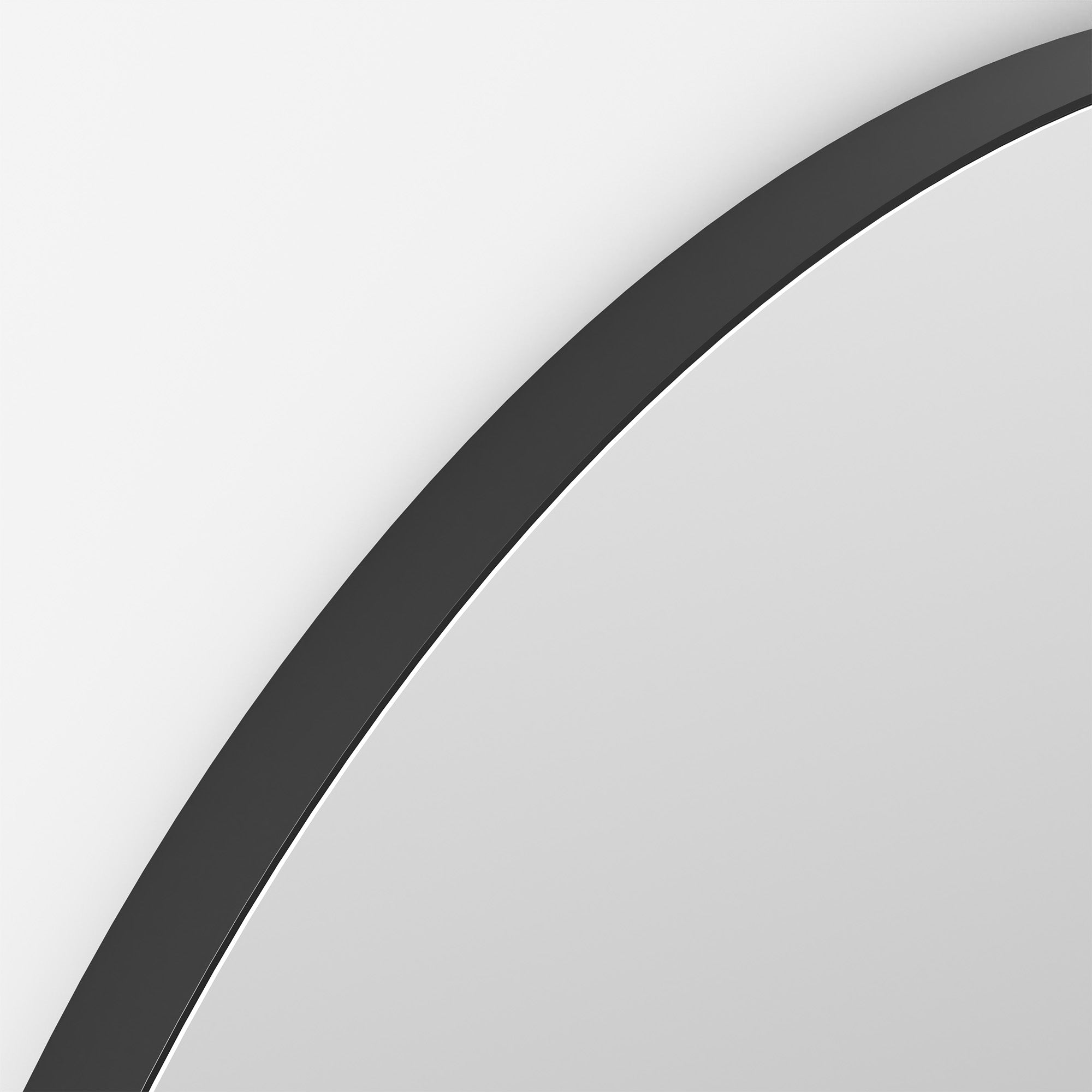 shore round bathroom mirror 60 black