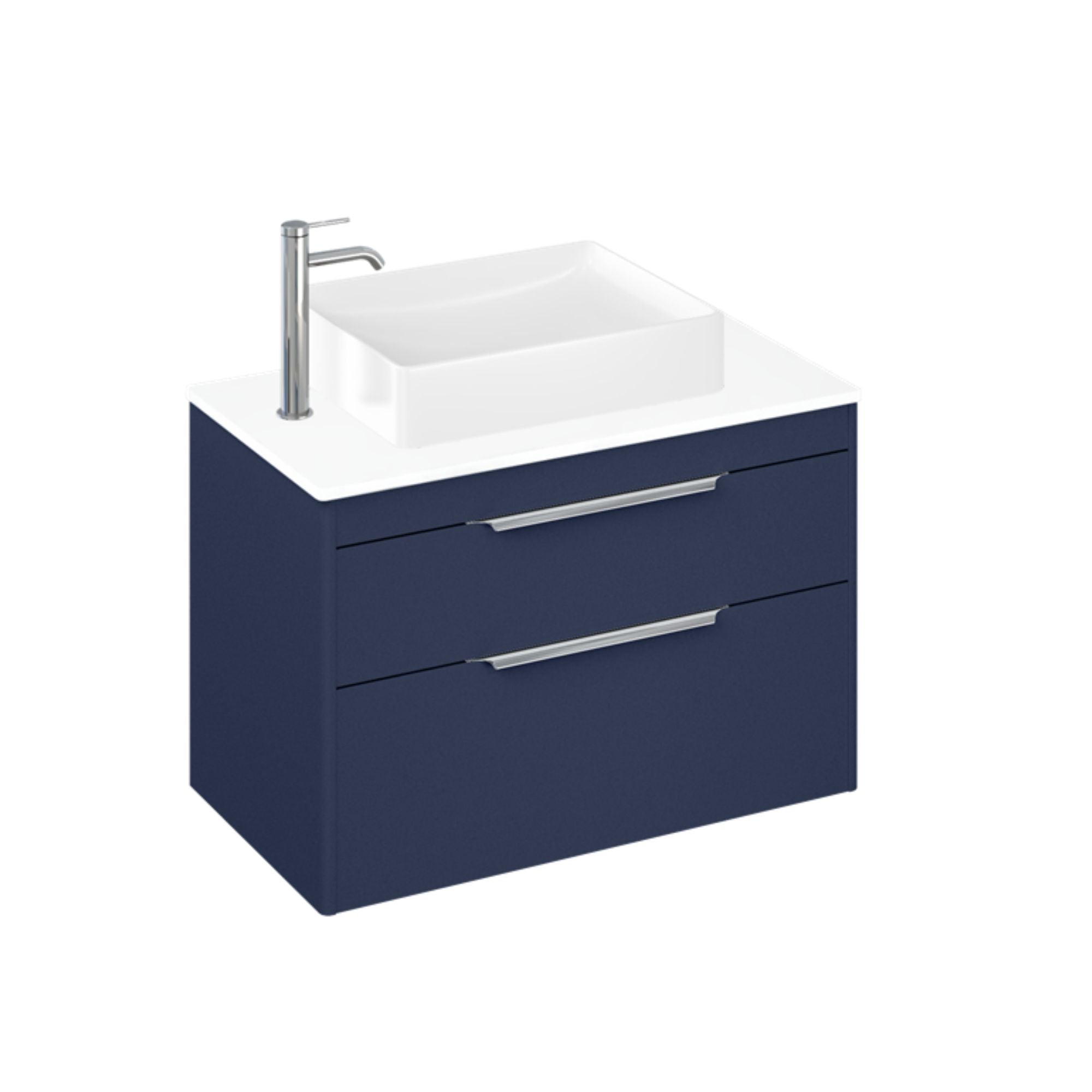 Shoreditch 850 Wall Mounted 2 Drawer Vanity Unit With Worktop