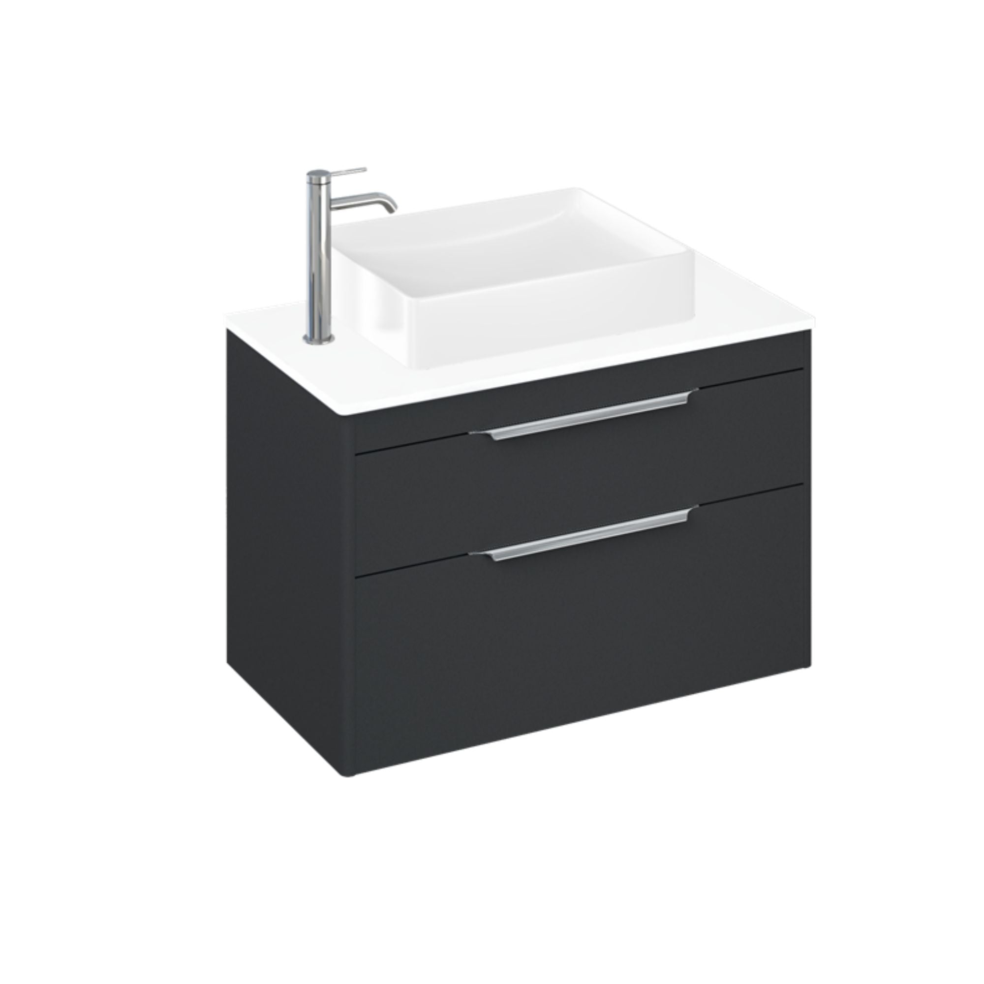 Shoreditch 850 Wall Mounted 2 Drawer Vanity Unit With Worktop