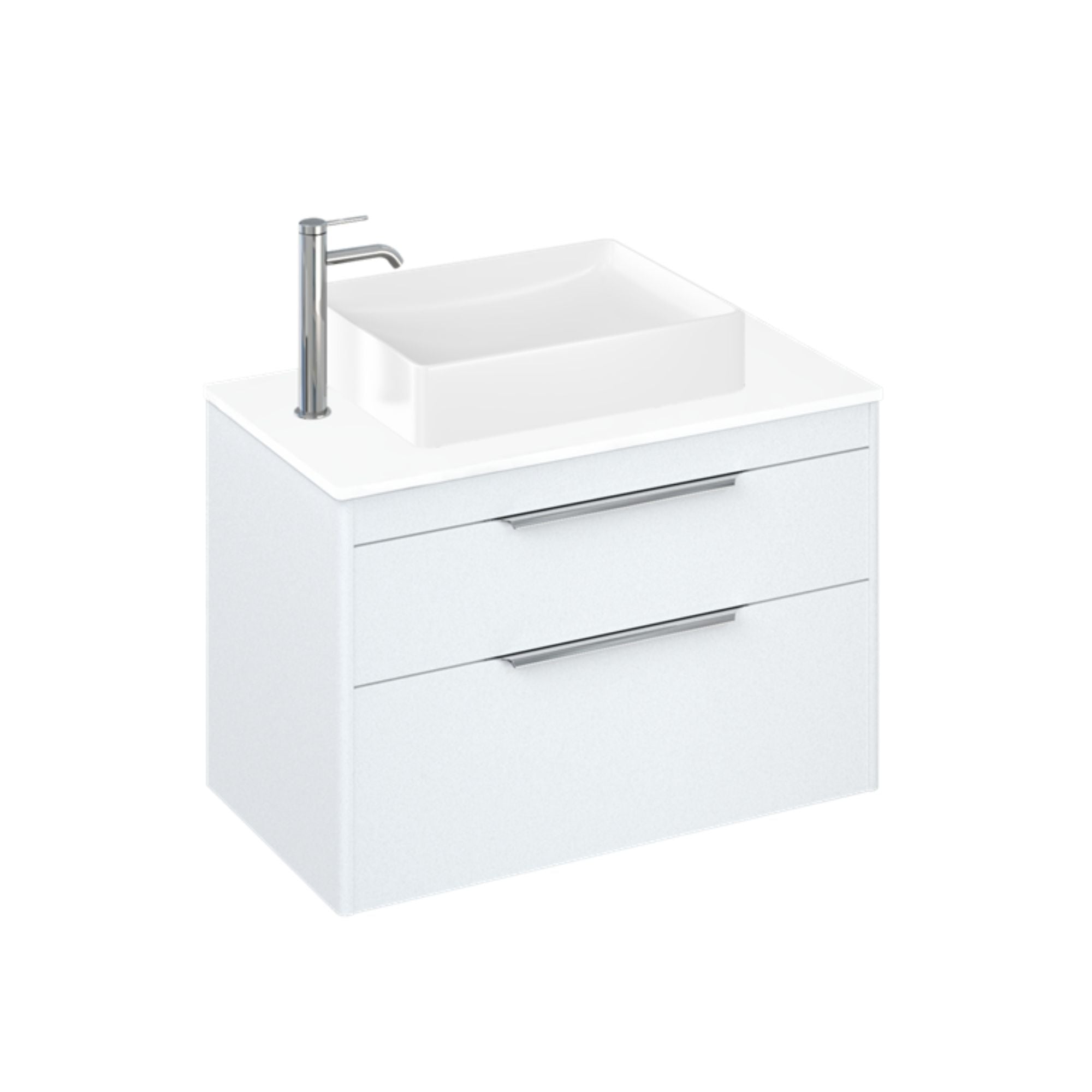 Shoreditch 850 Wall Mounted 2 Drawer Vanity Unit With Worktop
