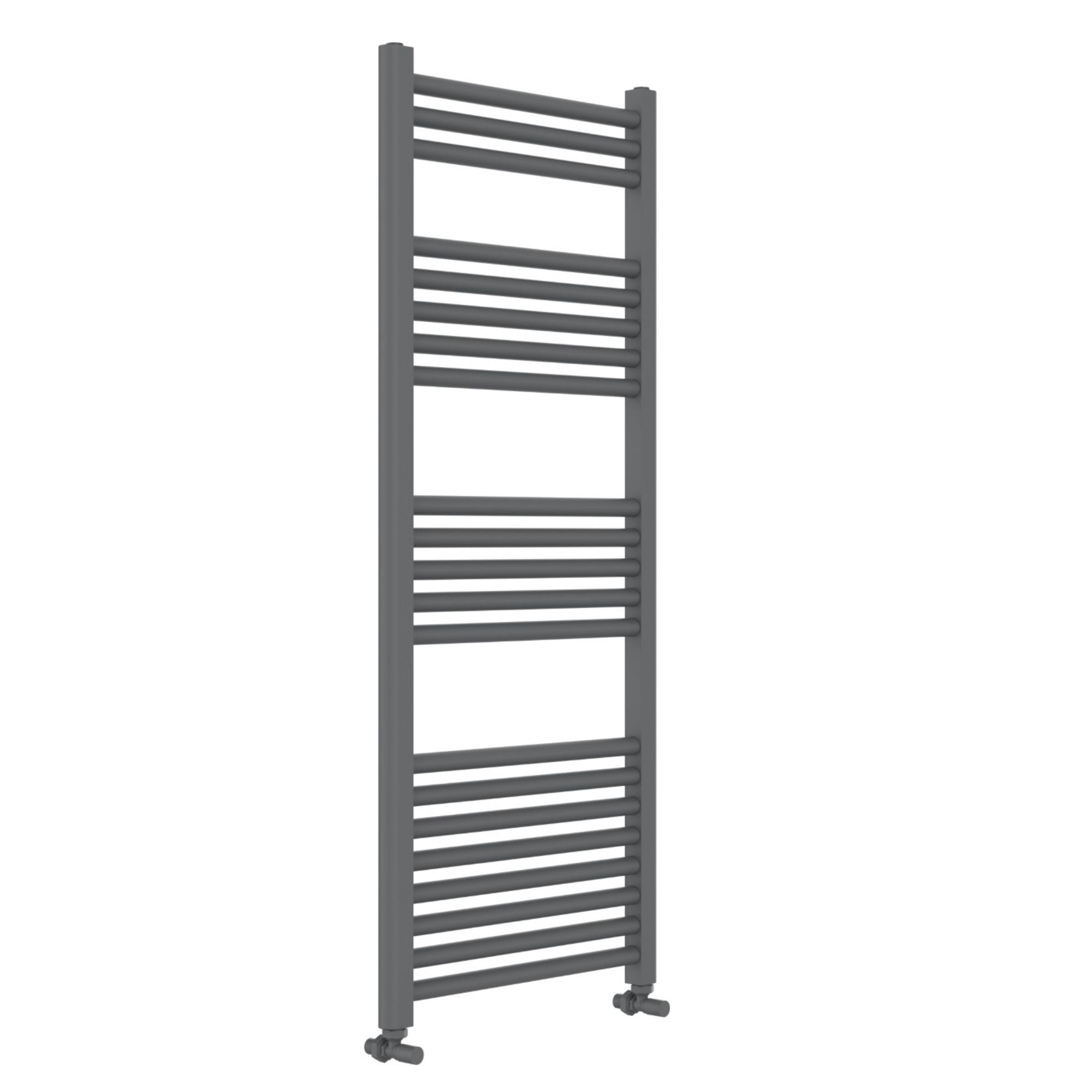 Soho gunmetal towel radiator 1200x500mm on a white background deluxe bathrooms