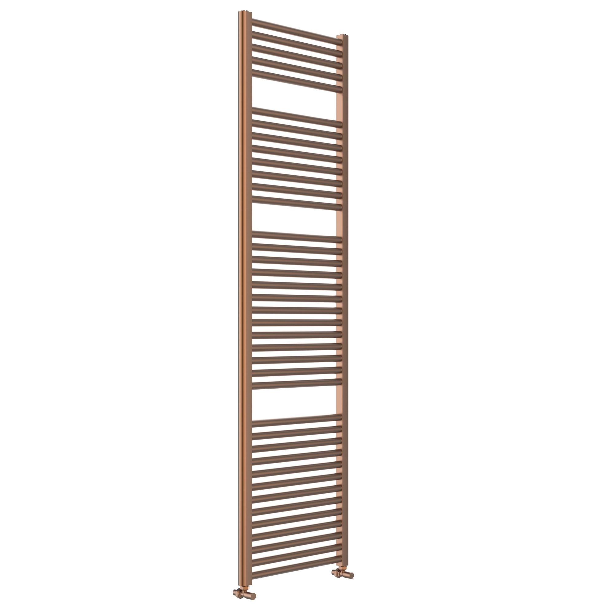 Soho brushed bronze Towel radiator 1800x500mm on a white background deluxe bathrooms
