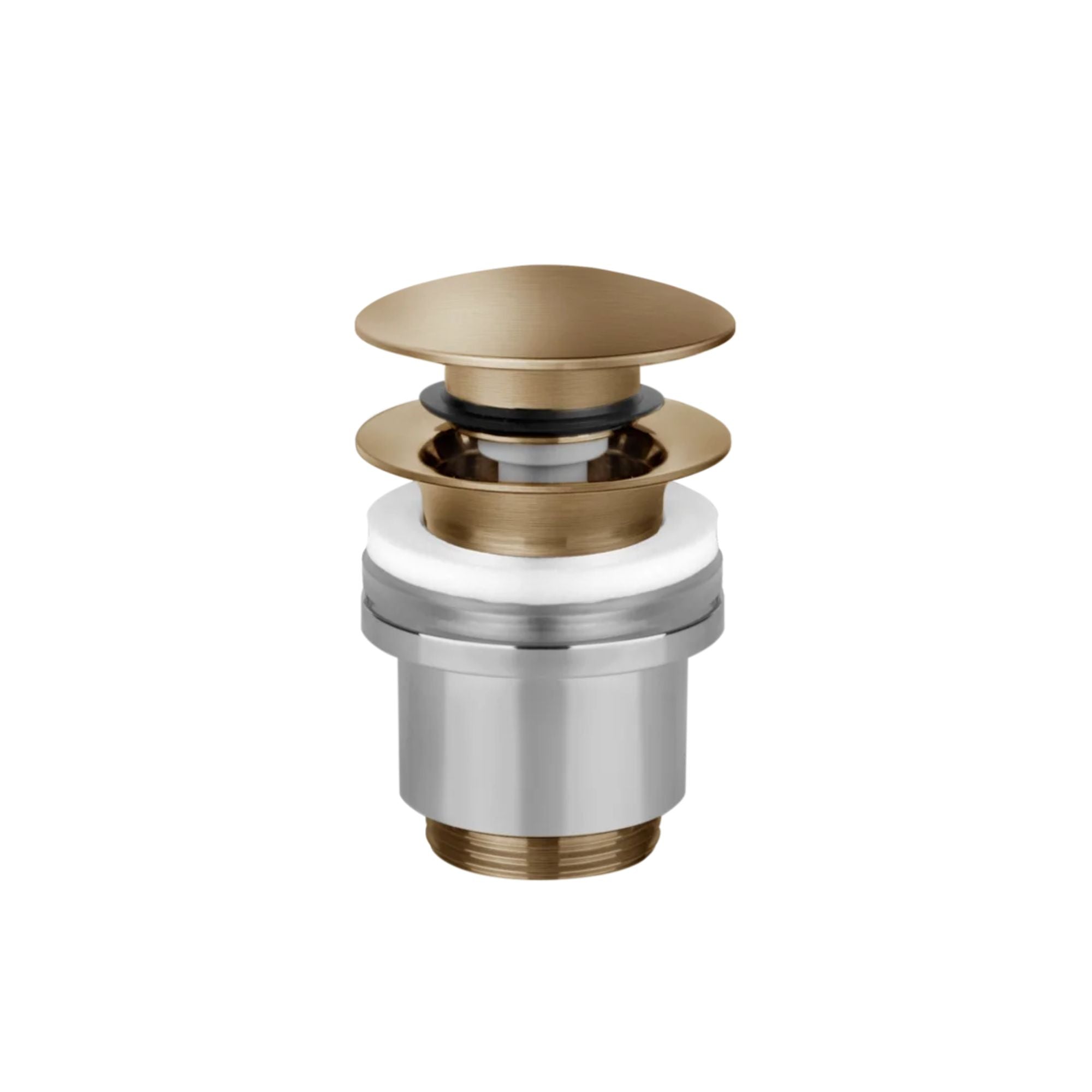 Basin Click-Clack Waste Warm Bronze Brushed Slotted Deluxe Bathrooms