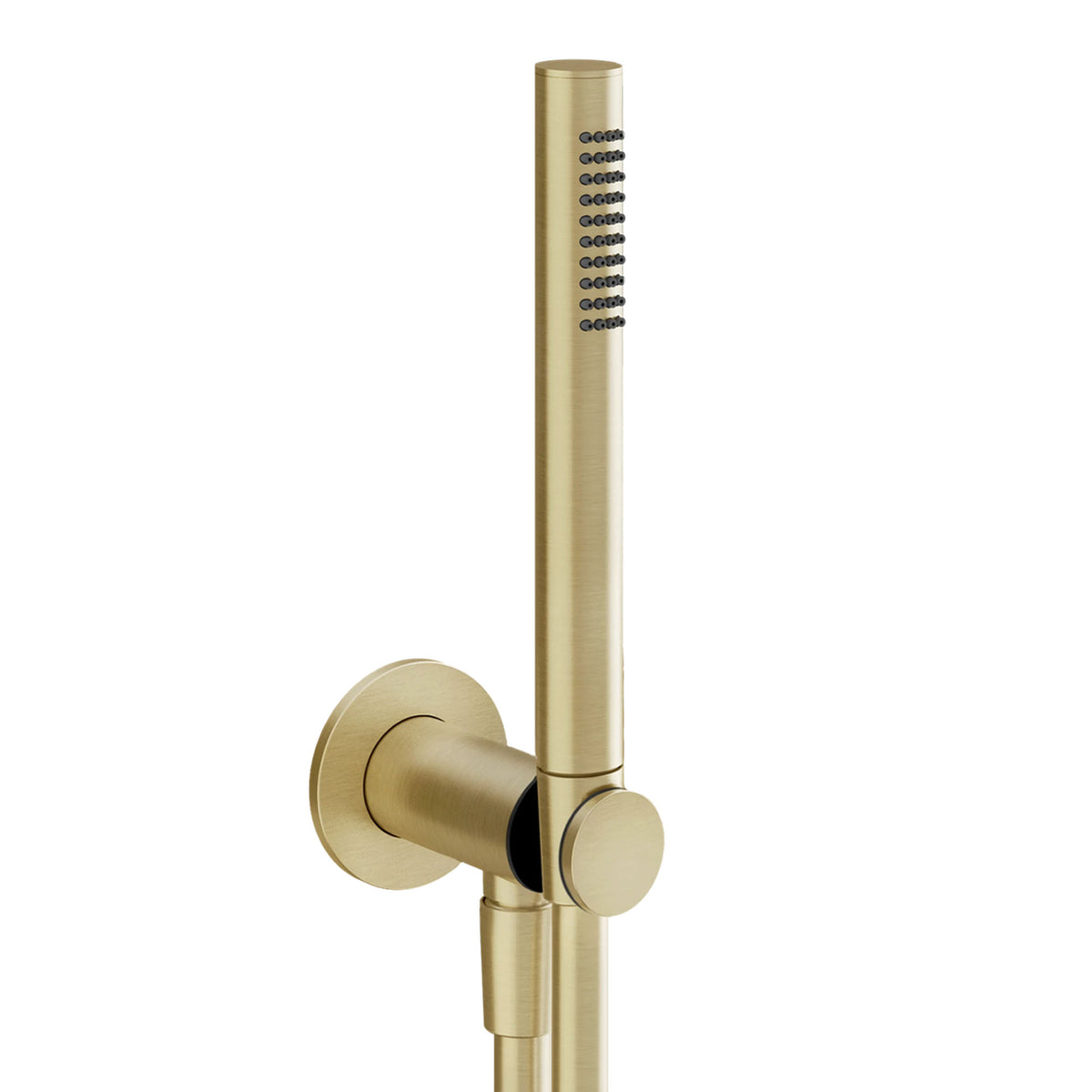pencil shower brushed brass