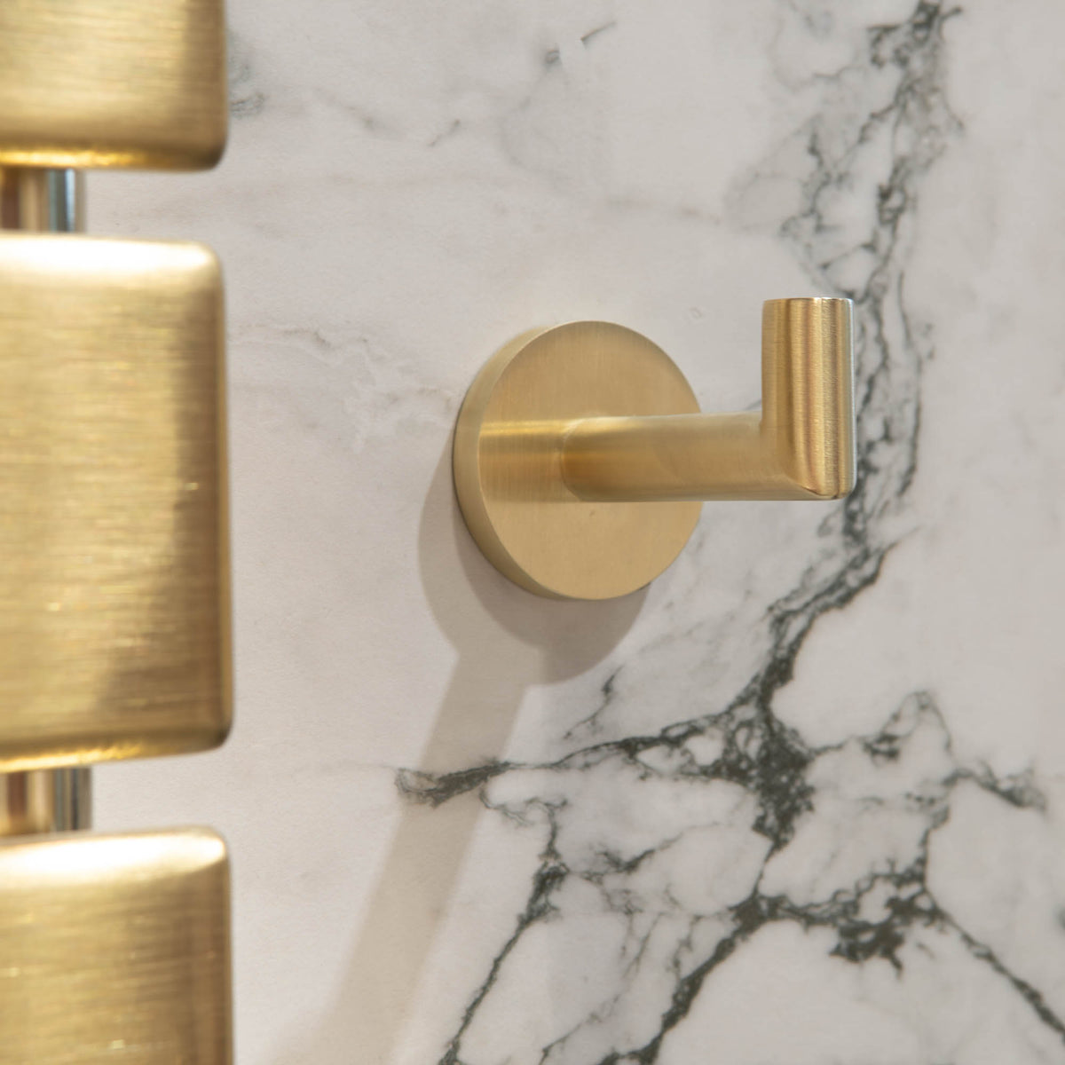Robe Hook Gold Brass Brushed Deluxe Bathrooms