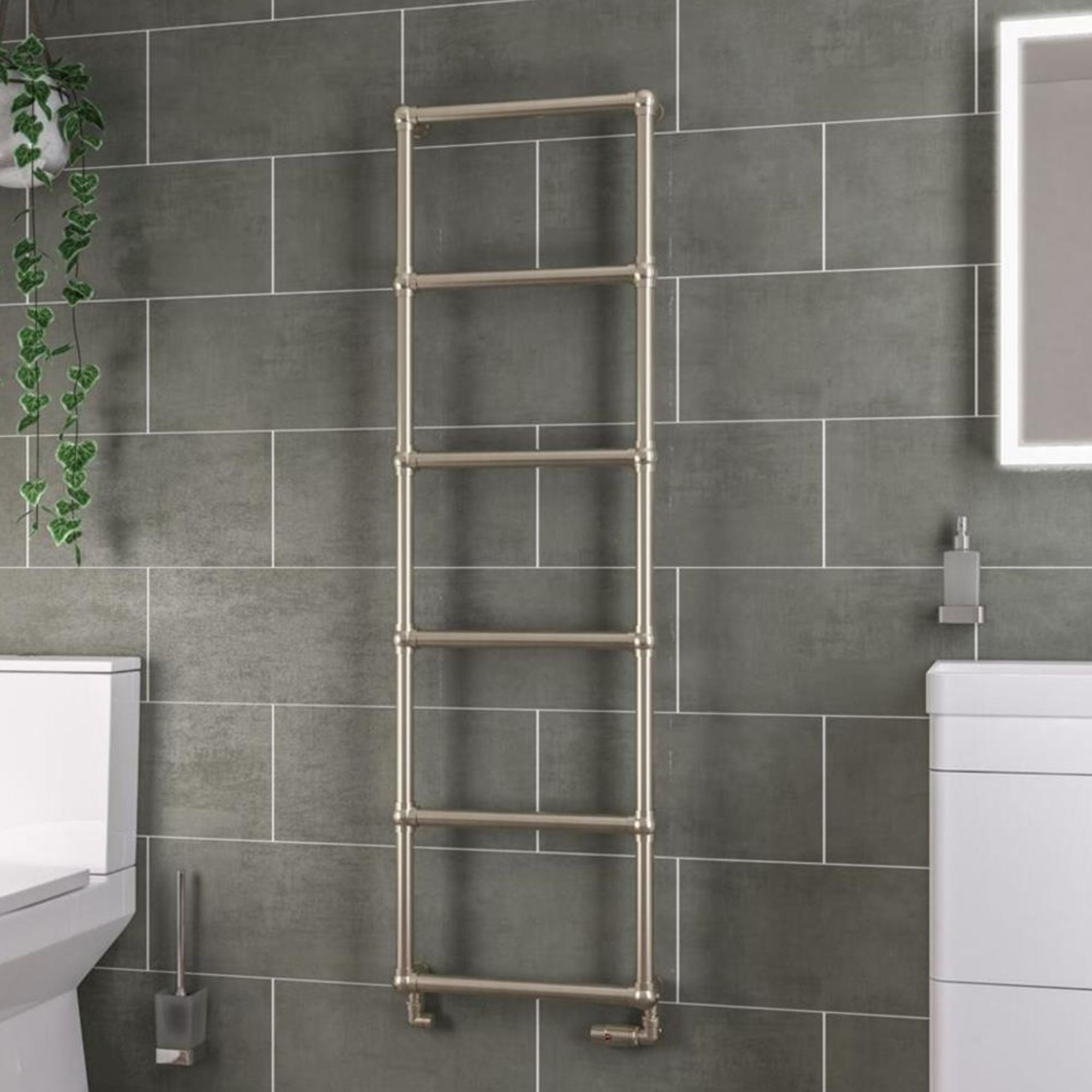 Stour Traditional Heated Towel Rail - Brushed Brass