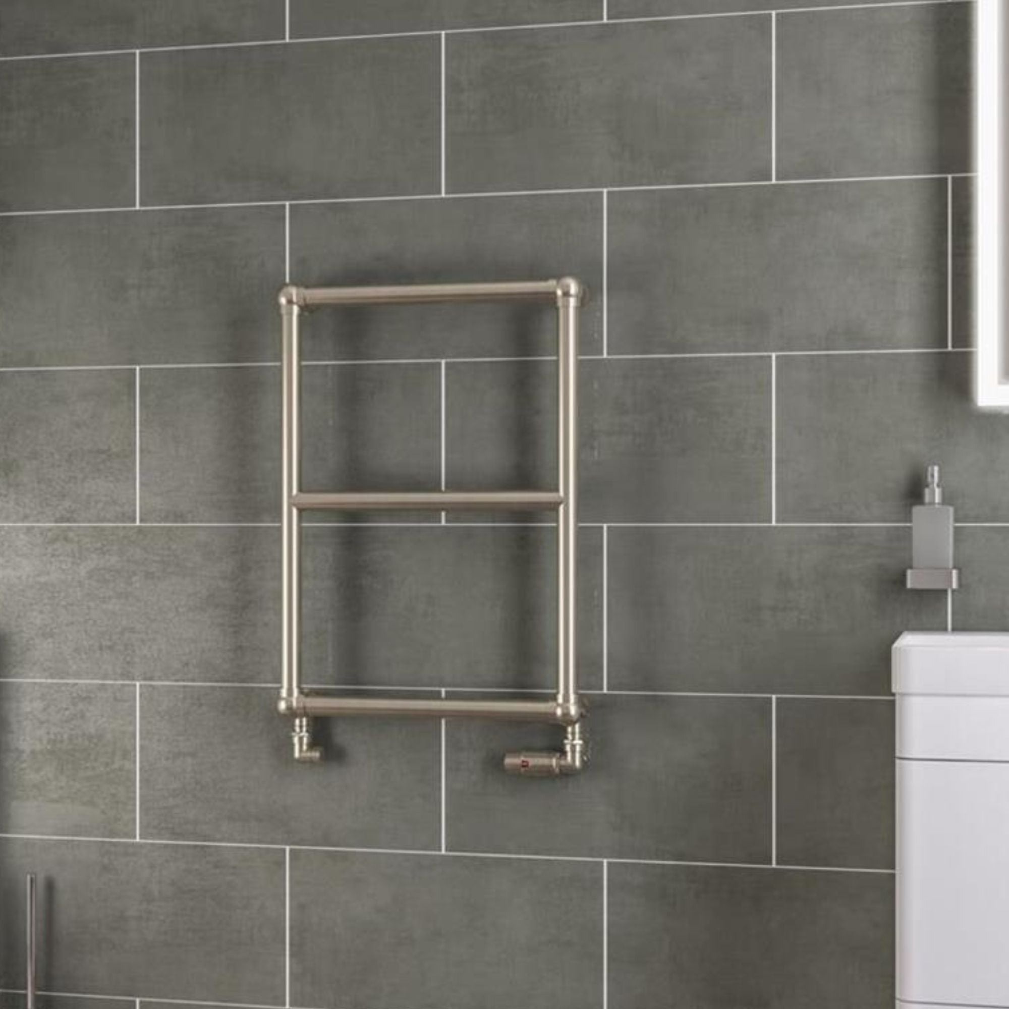 Stour Traditional Heated Towel Rail - Brushed Brass