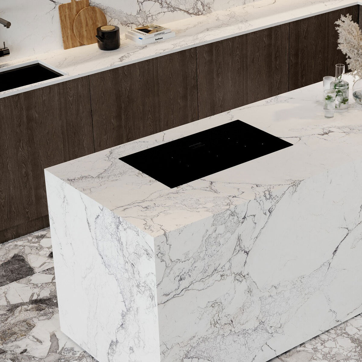 Sublime Iceberg 4D Shaped Marble Effect Porcelain Tile 100x100cm Matt