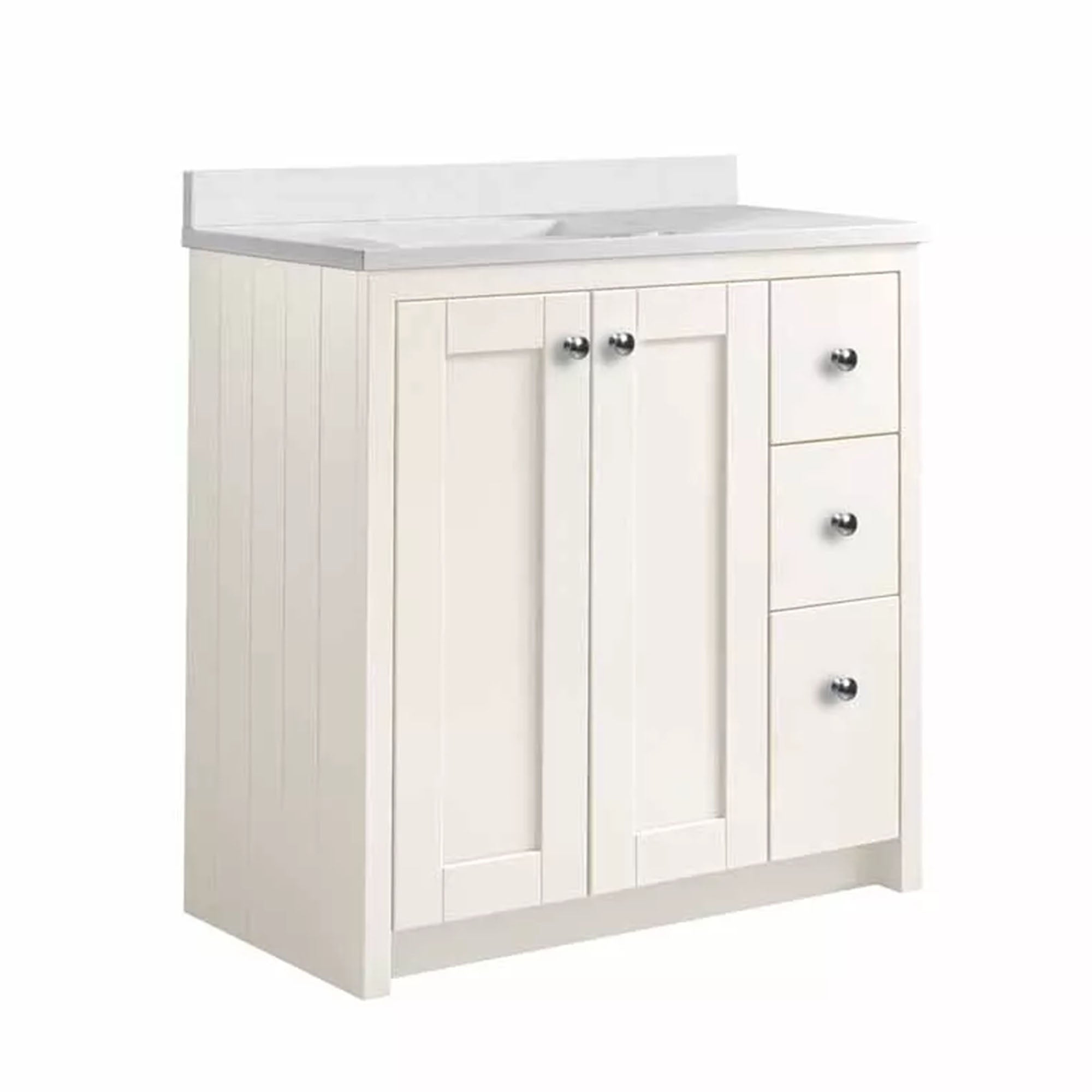 tavistock lansdown 800 floorstanding vanity unit with underslung basin and worktop linen white