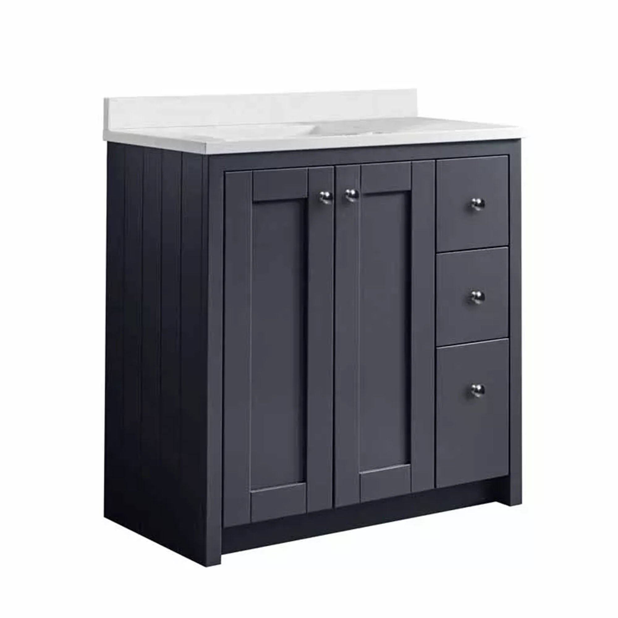 tavistock lansdown 800 floorstanding vanity unit with underslung basin and worktop matt dark grey