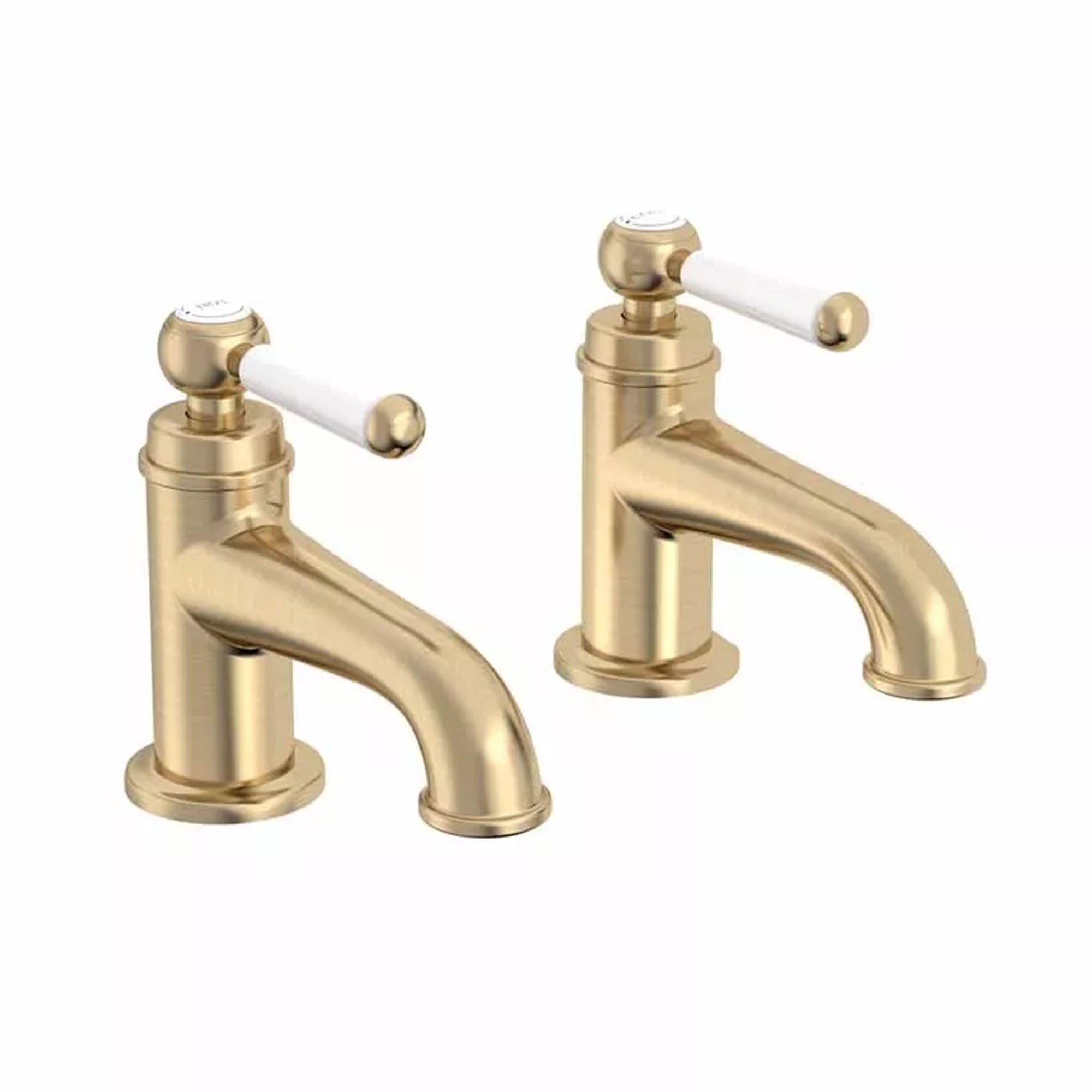 tavistock lansdown basin pillar taps brushed brass