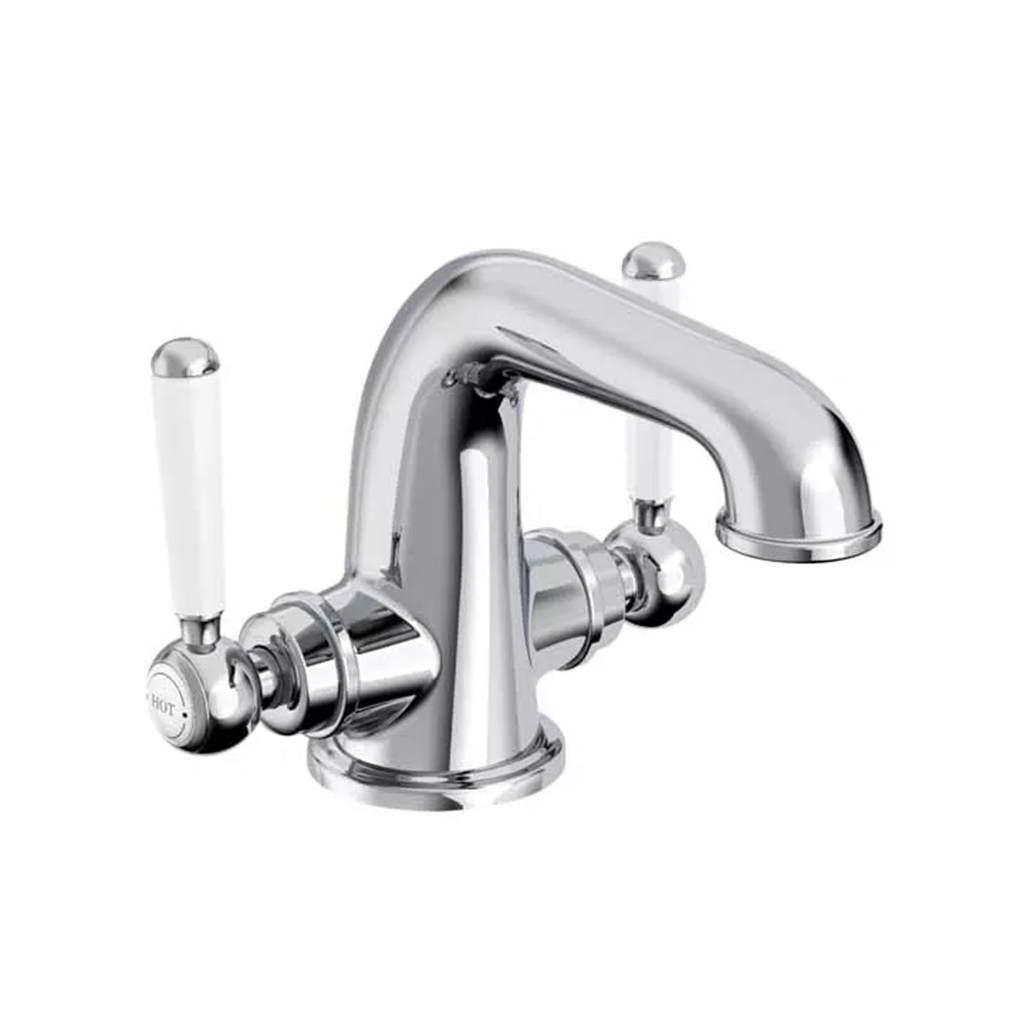 tavistock lansdown twin handle basin mixer with click-clack waste chrome