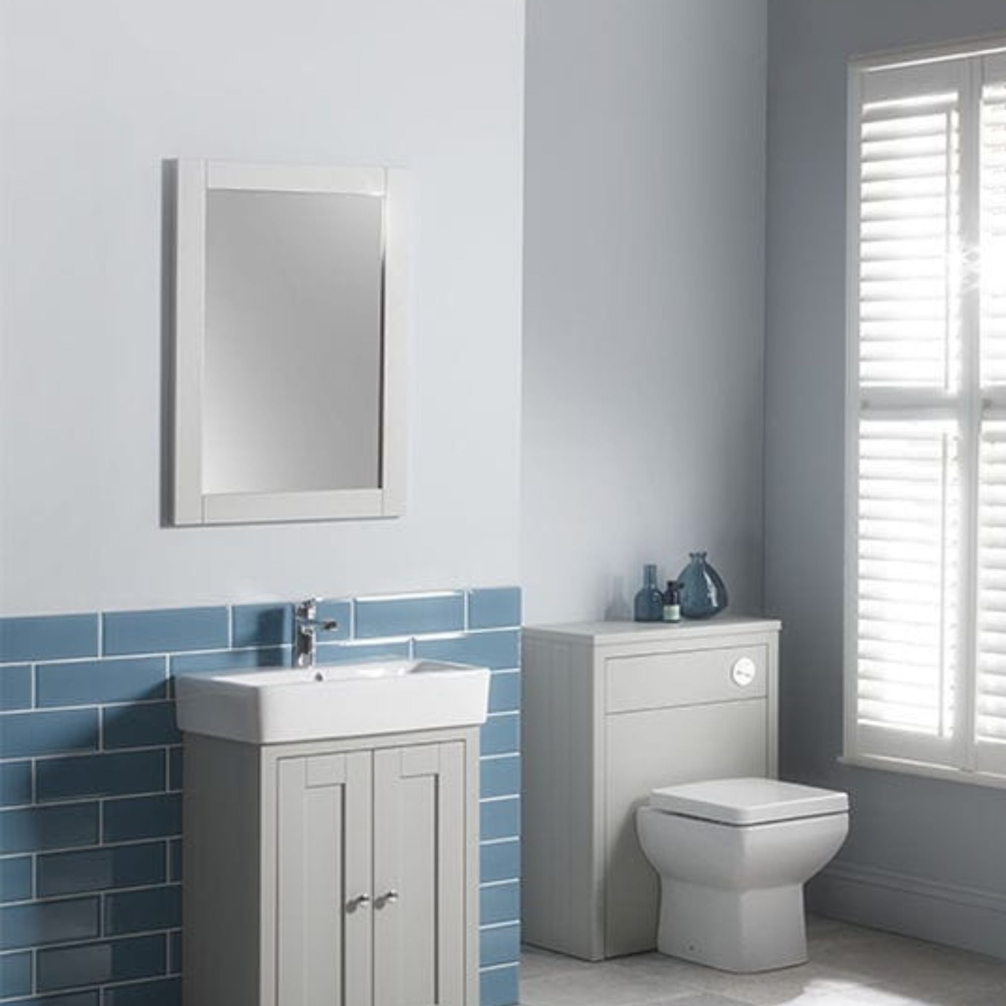 Tavistock Lansdown Traditional Framed Mirror - Pebble Grey