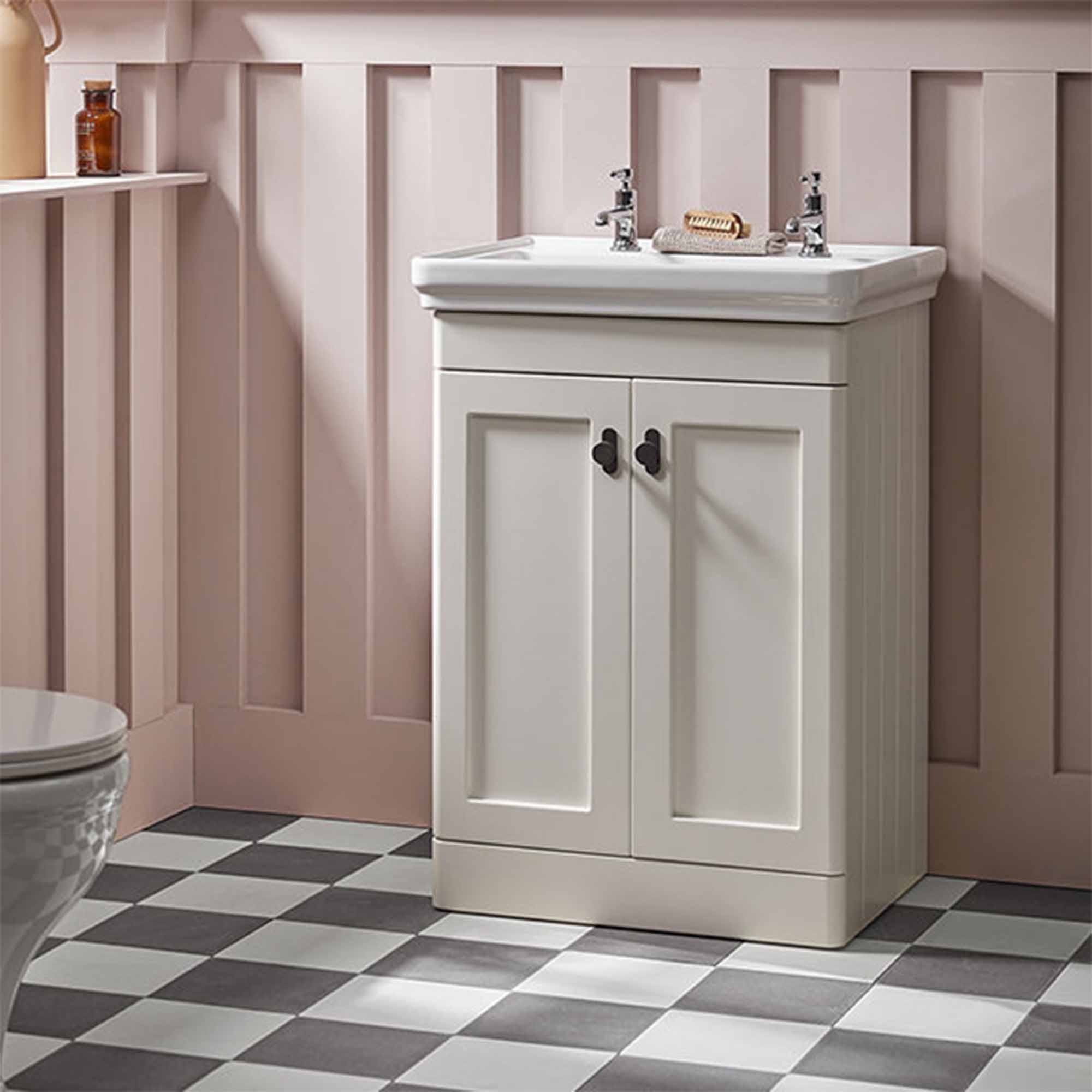 tavistock marston 600 floorstanding vanity unit paper white