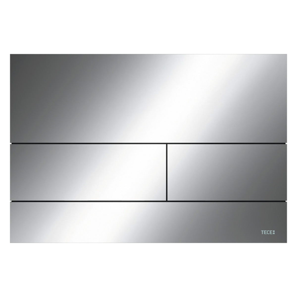 tece square dual flush plate bright chrome