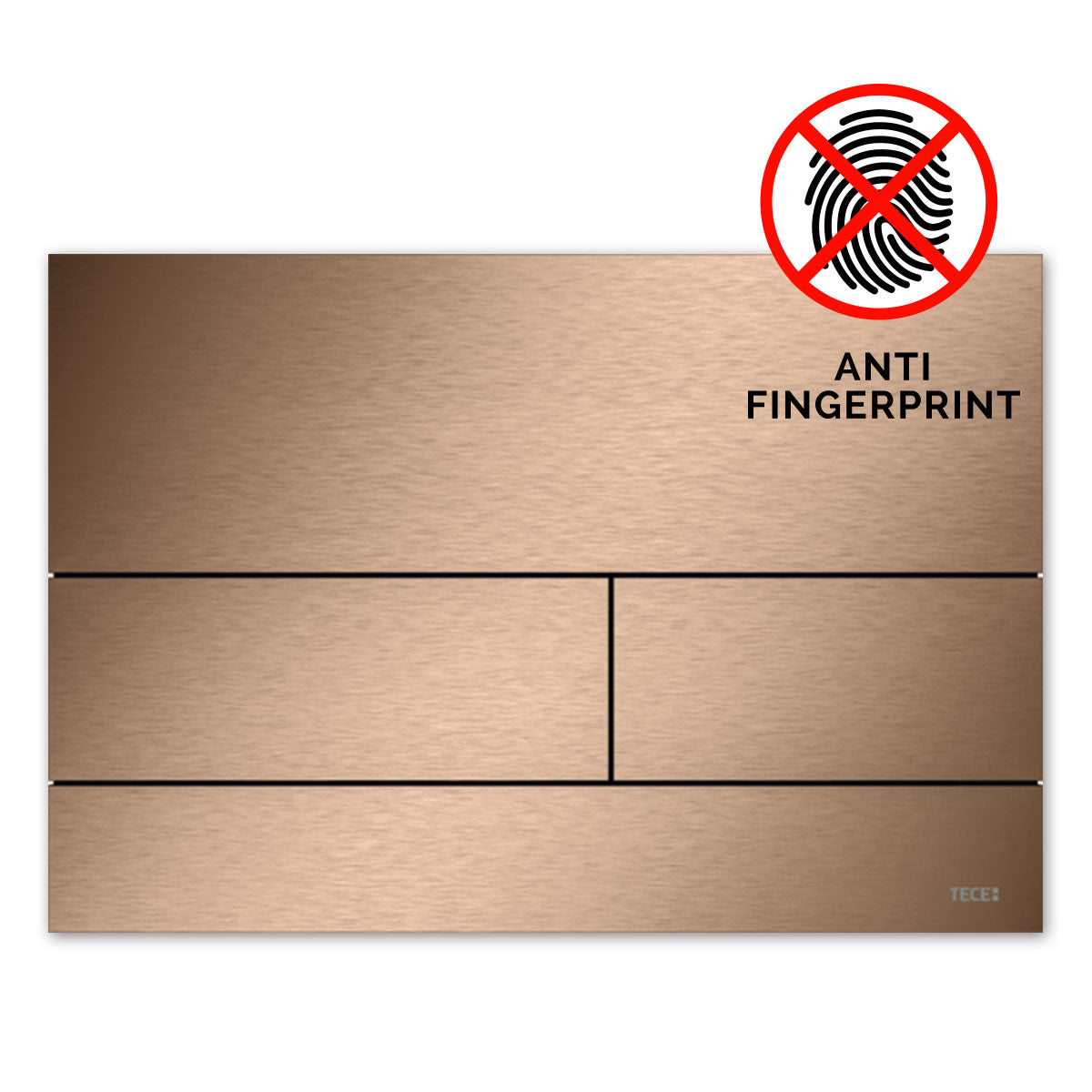 Tece Square II Dual Flush Metal Cover Plate for Concealed Uni Cistern