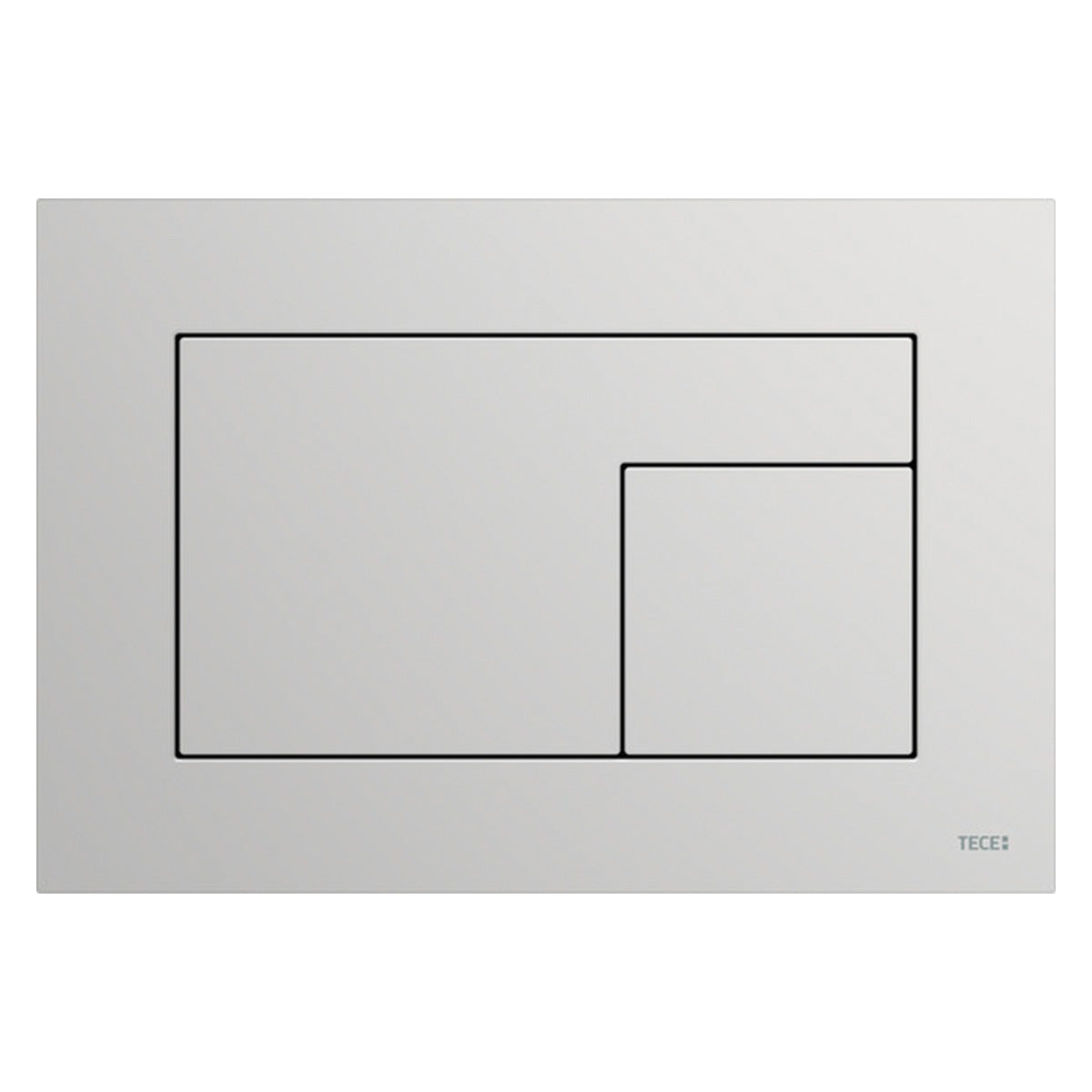 tece velvet dual flush plate stone grey matt