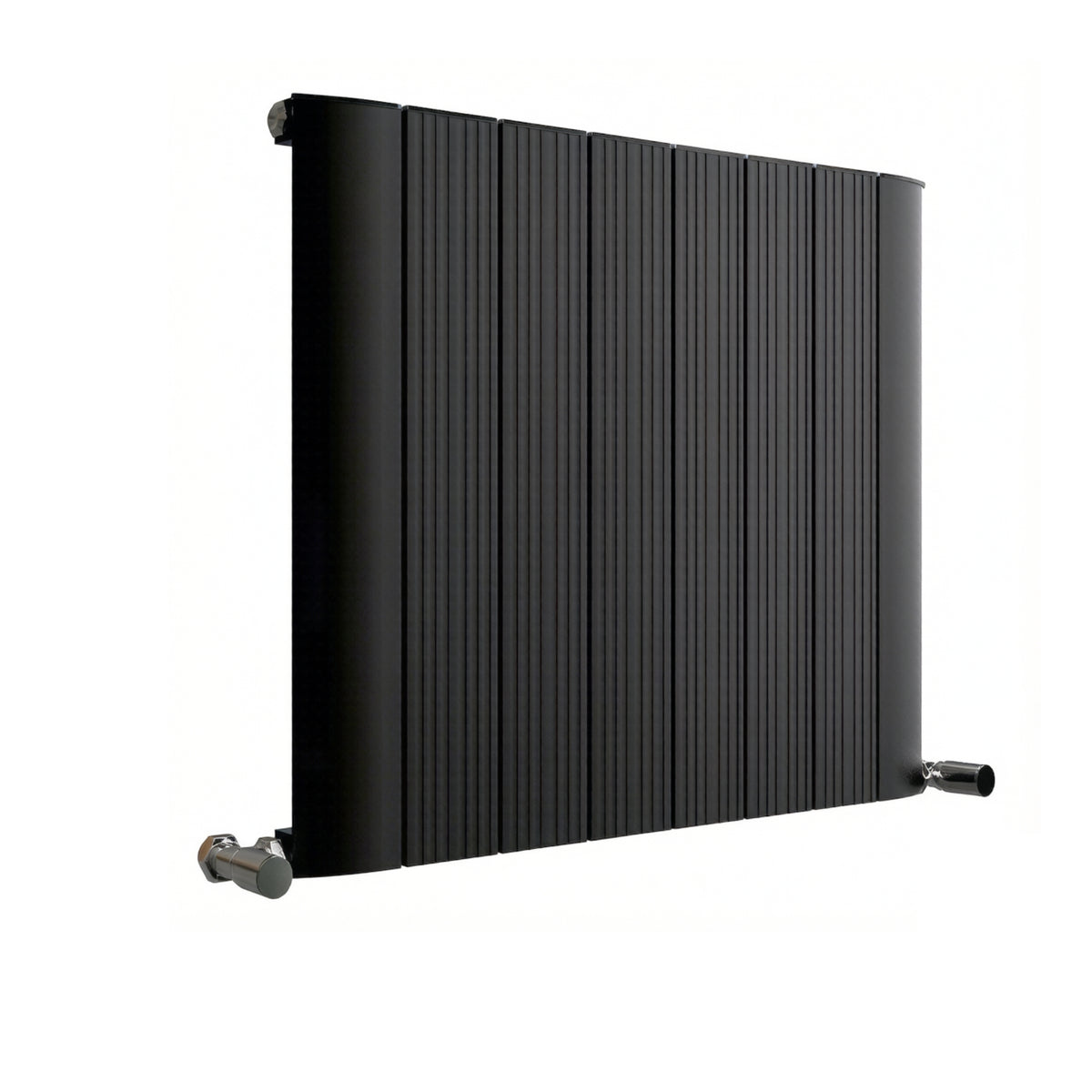 Tonbridge 600x755mm Aluminium Flat Panel Radiator Black