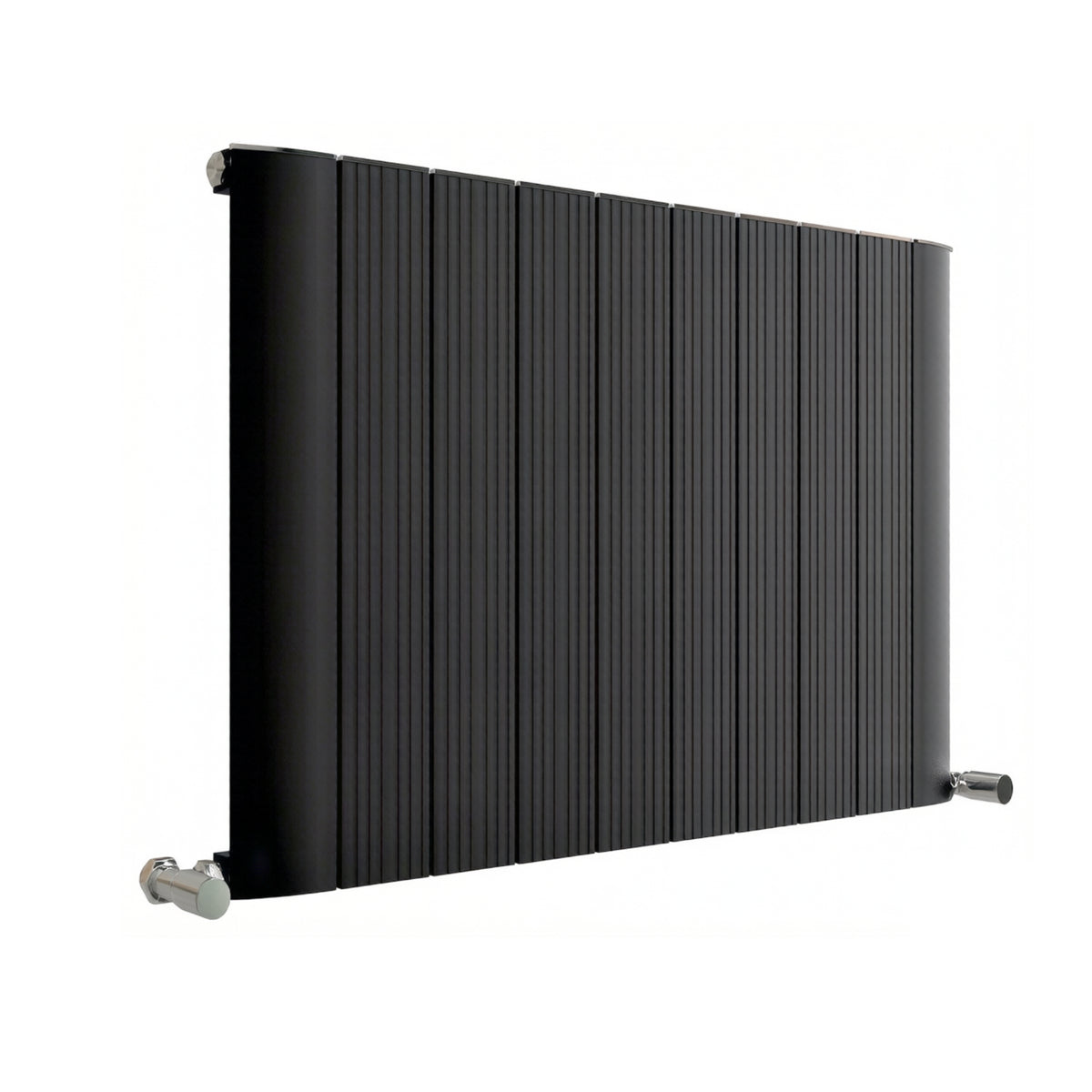 Tonbridge 600x945mm Aluminium Flat Panel Radiator Black