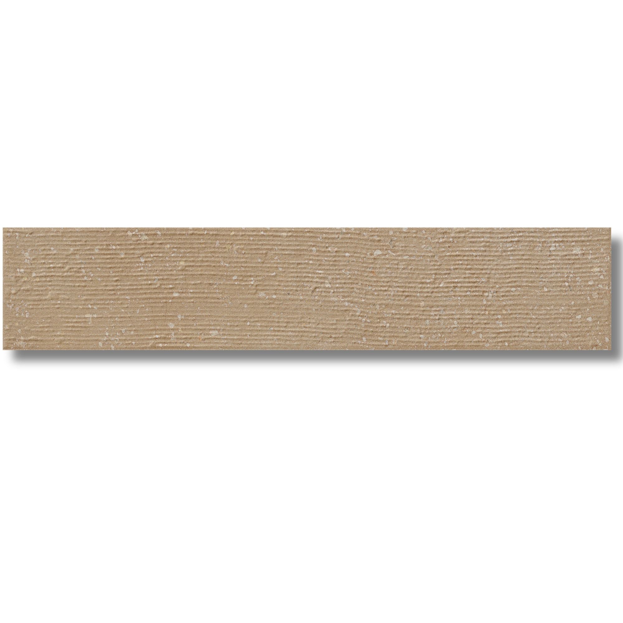 Trace Clay Brushed Decor Porcelain Tile 6x30cm Matt Deluxe Bathrooms