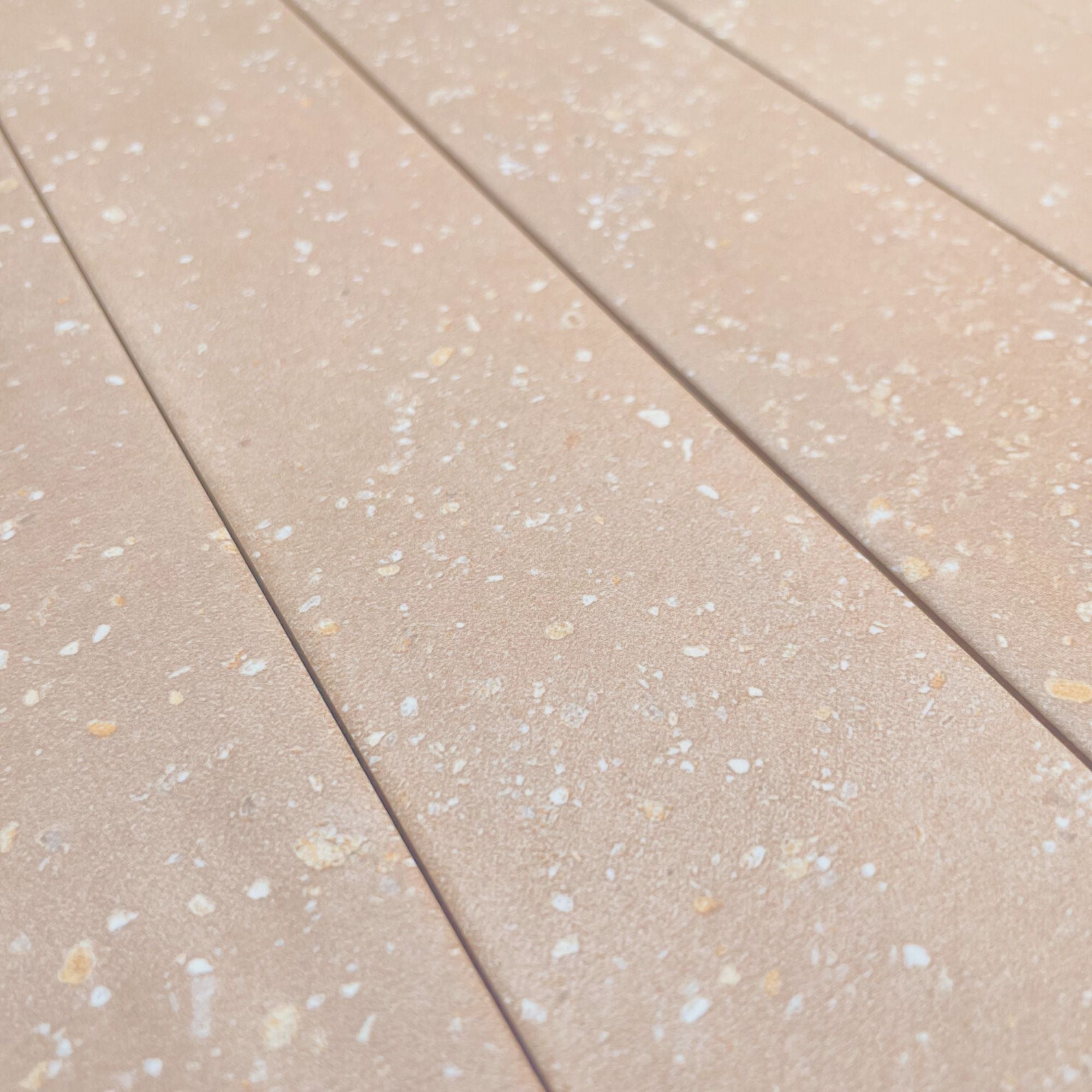 Trace Clay Plain Porcelain Tile 6x30cm Matt Closeup Image at Deluxe Bathrooms