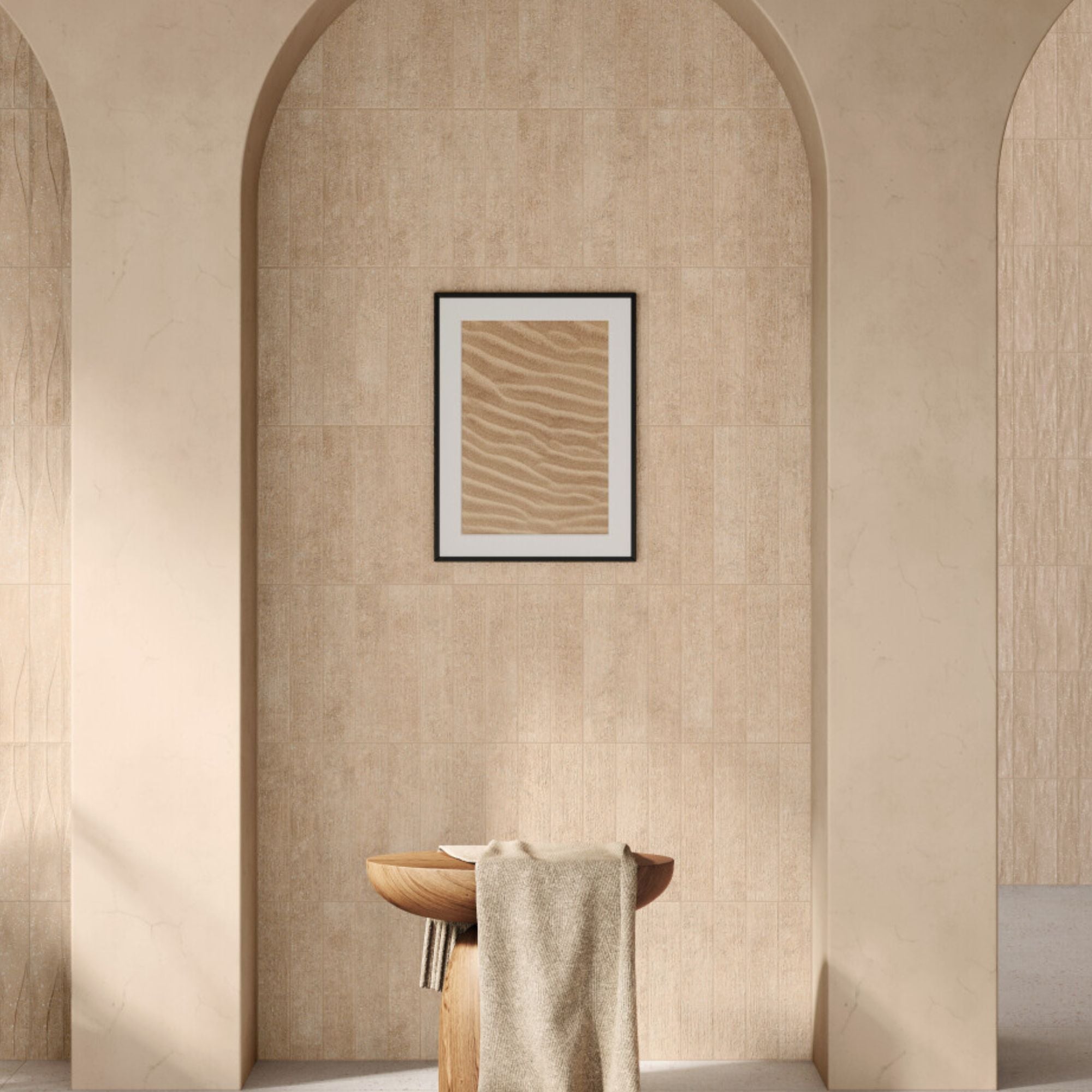 Trace Clay Plain Porcelain Tile 6x30cm Matt Deluxe Bathrooms