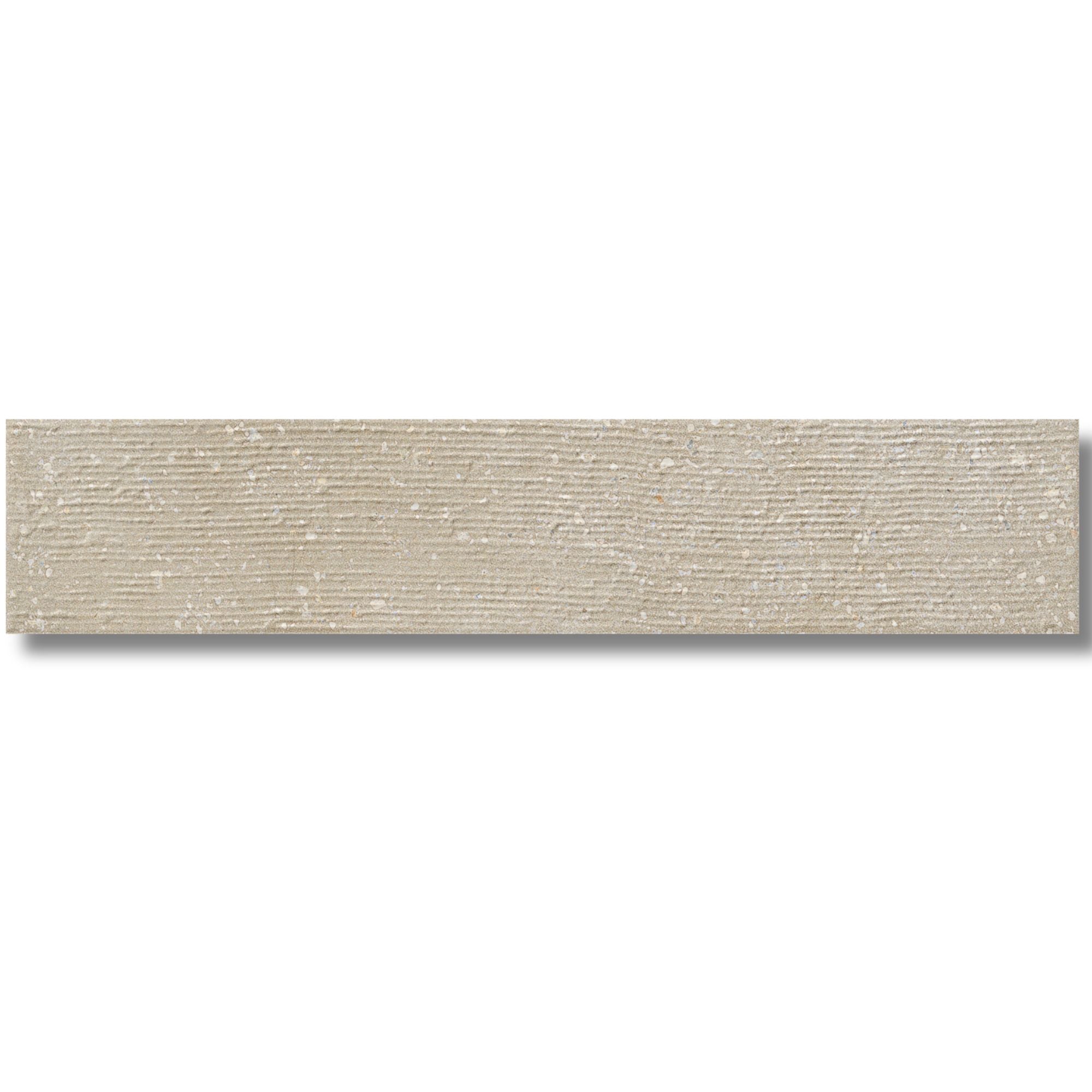 Trace Taupe Brushed Decor Porcelain Tile 6x30cm Matt Deluxe Bathrooms