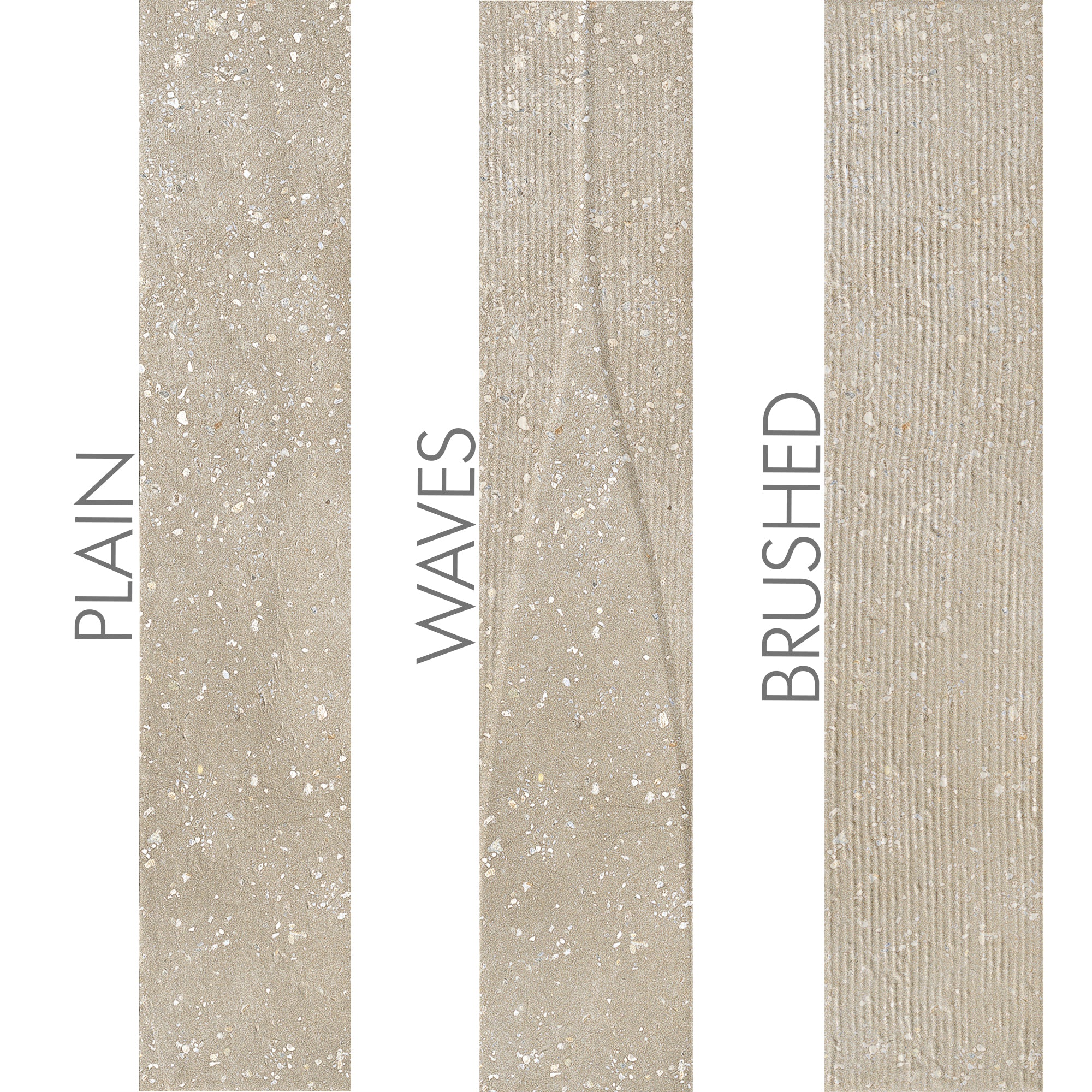 Trace Taupe Tile Textures 6x30cm Matt Deluxe Bathrooms