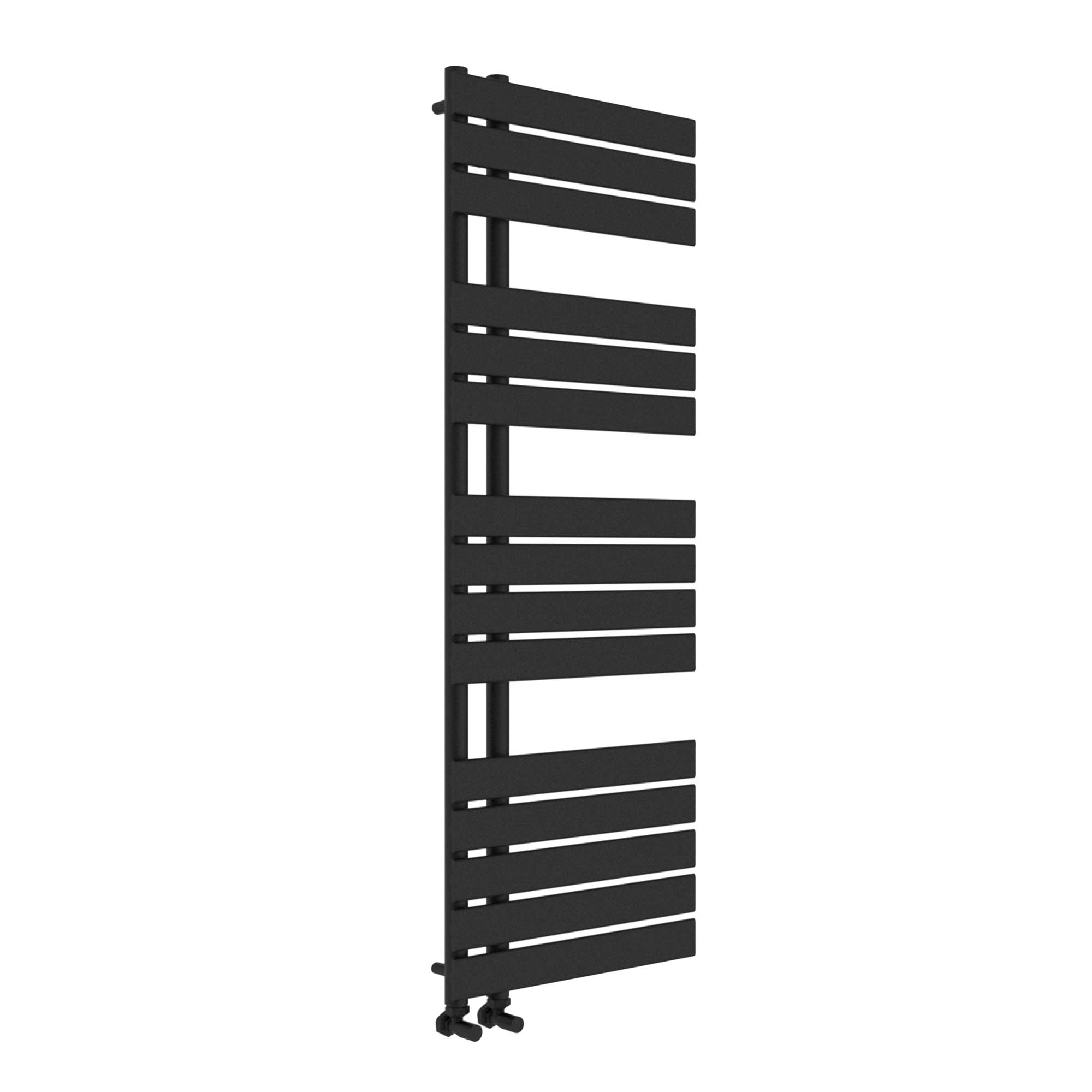 upton designer offset towel rail 1292x500mm black