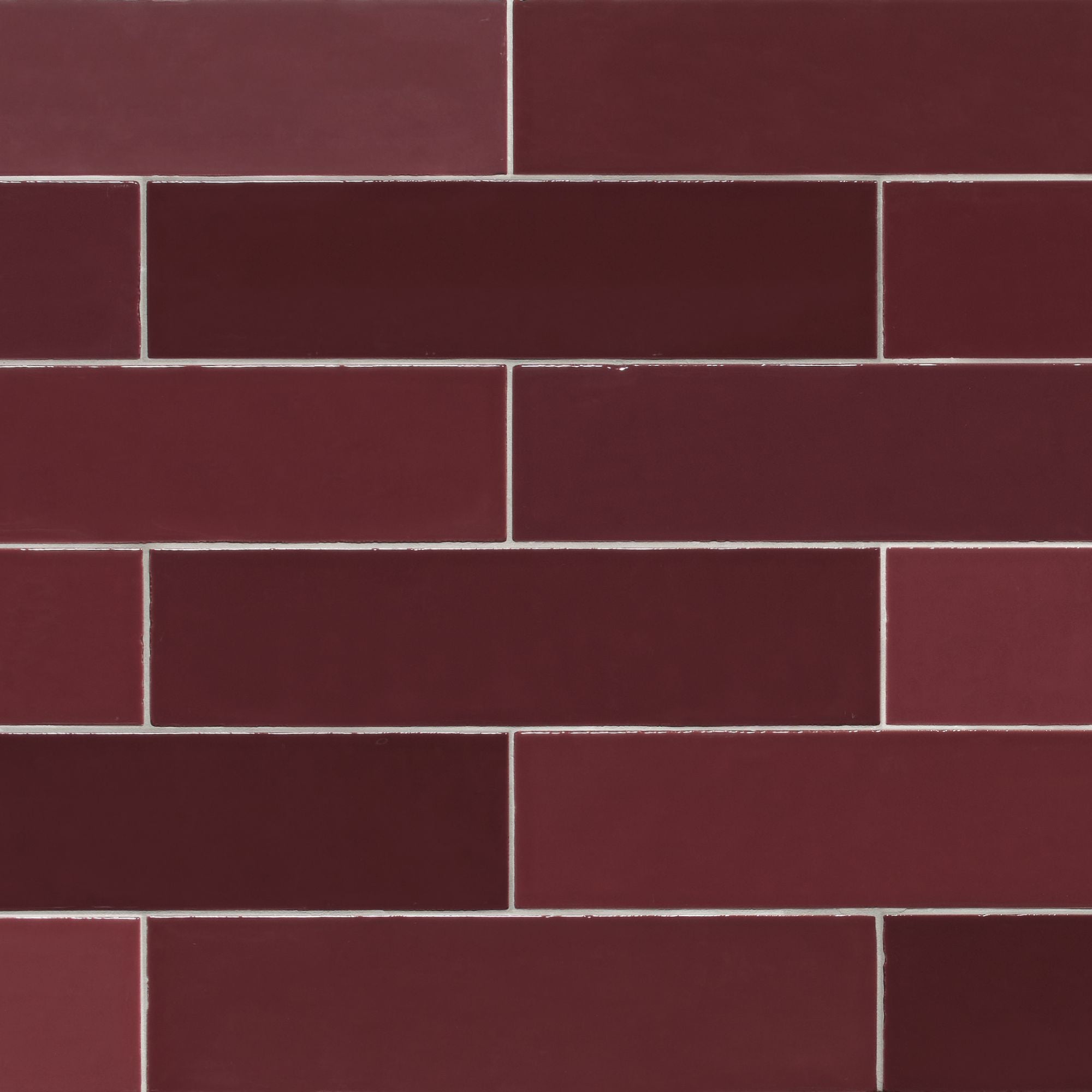 Vibe Burgundy Wall Tile 6.25x25cm Gloss