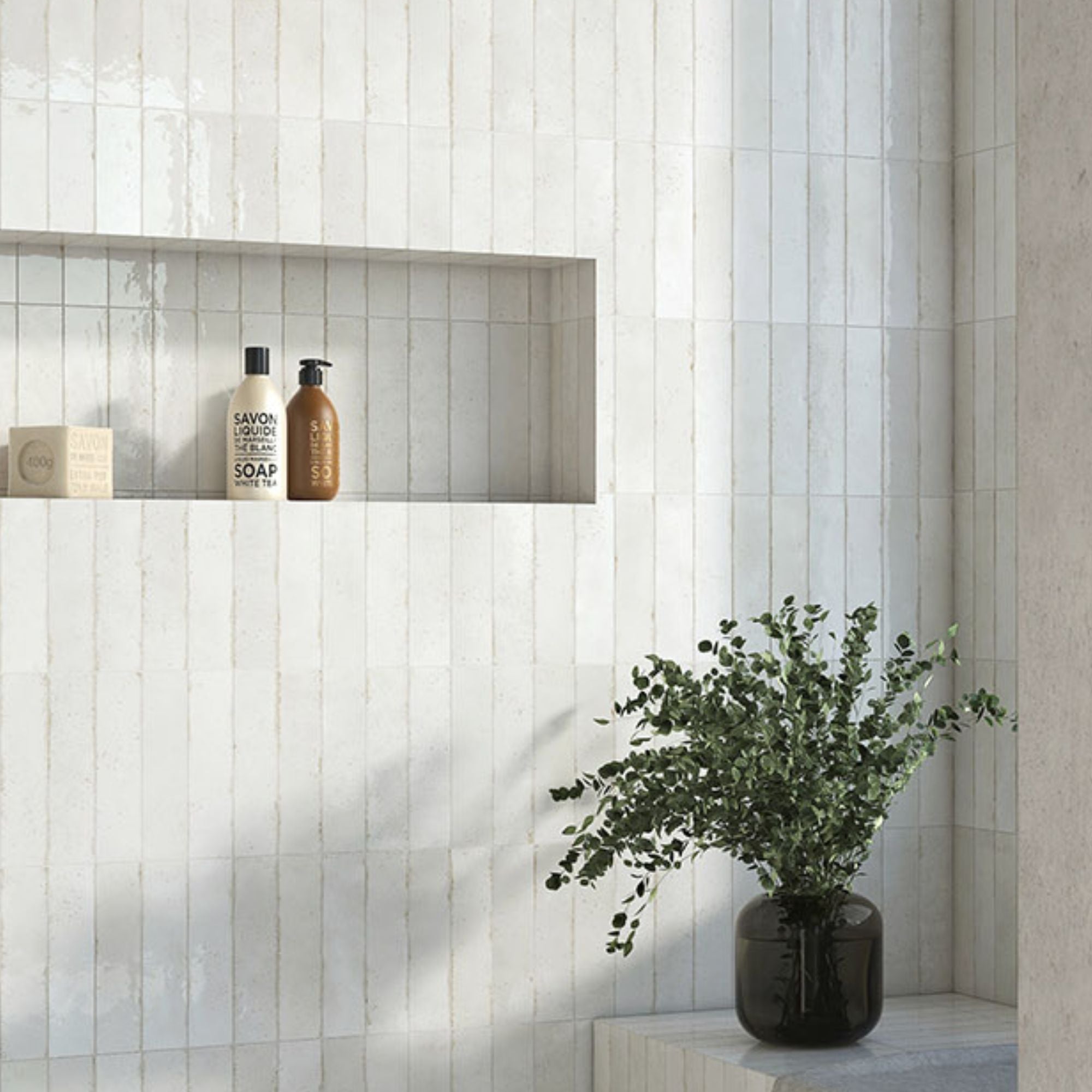 Medina Latte Porcelain Tile 6x25cm Gloss