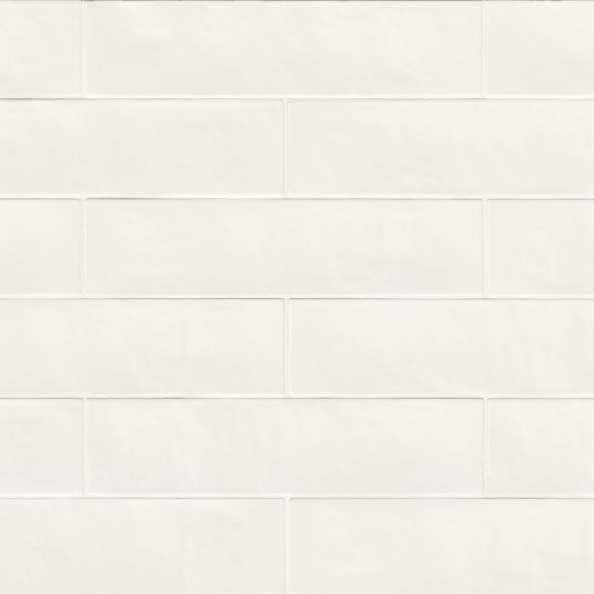 ColorART White Wall Tile 6.25x25cm Gloss Deluxe Bathrooms