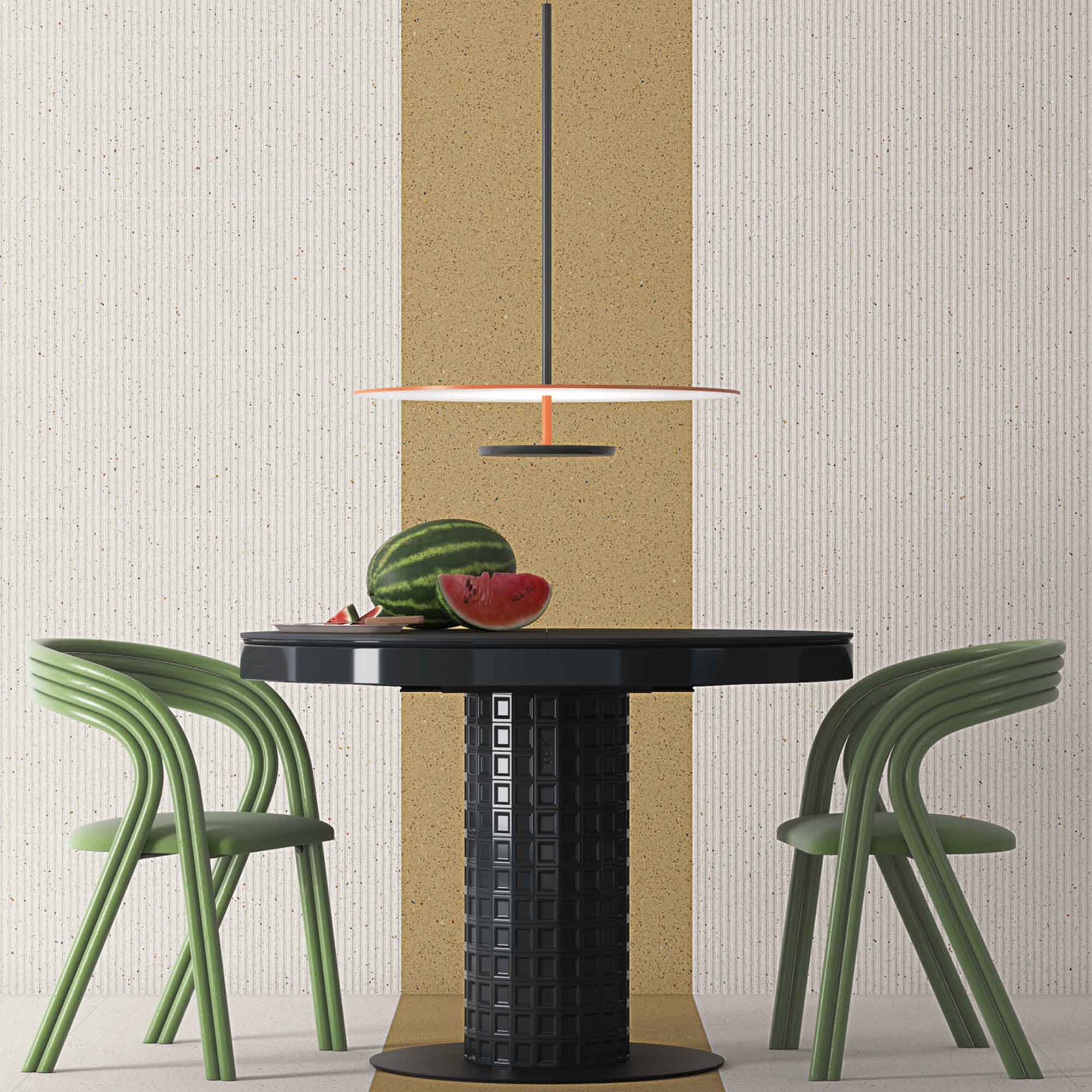 vives gluon-r blanco terrazzo ceramic wall tile 32x99cm