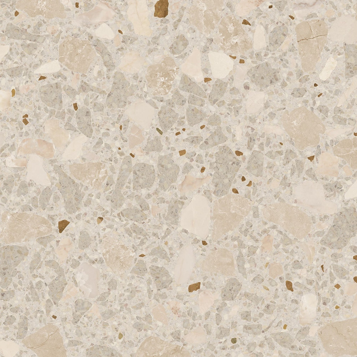 Vives Monaco Beige Terrazzo Effect Porcelain Tile 80x80cm Matt